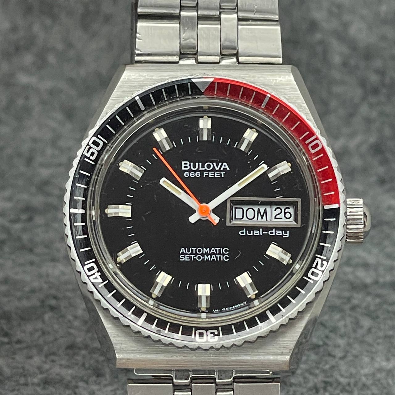 BULOVA CARAVELLE W. GERMANY 37MM AUTOMATICO EXCELENTE ESTADO MALLA ORIGINAL