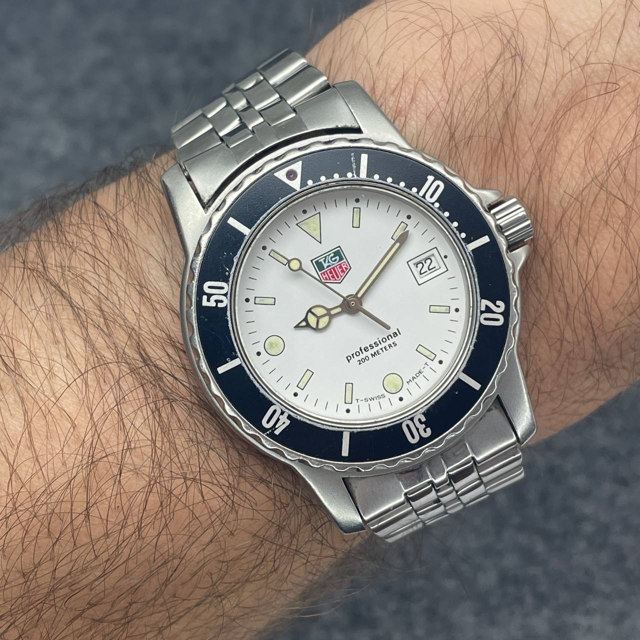 VINTAGE TAG HEUER 1500 PROFESSIONAL QUARTZ REF WD1213-G-20 SOLO RELOJ