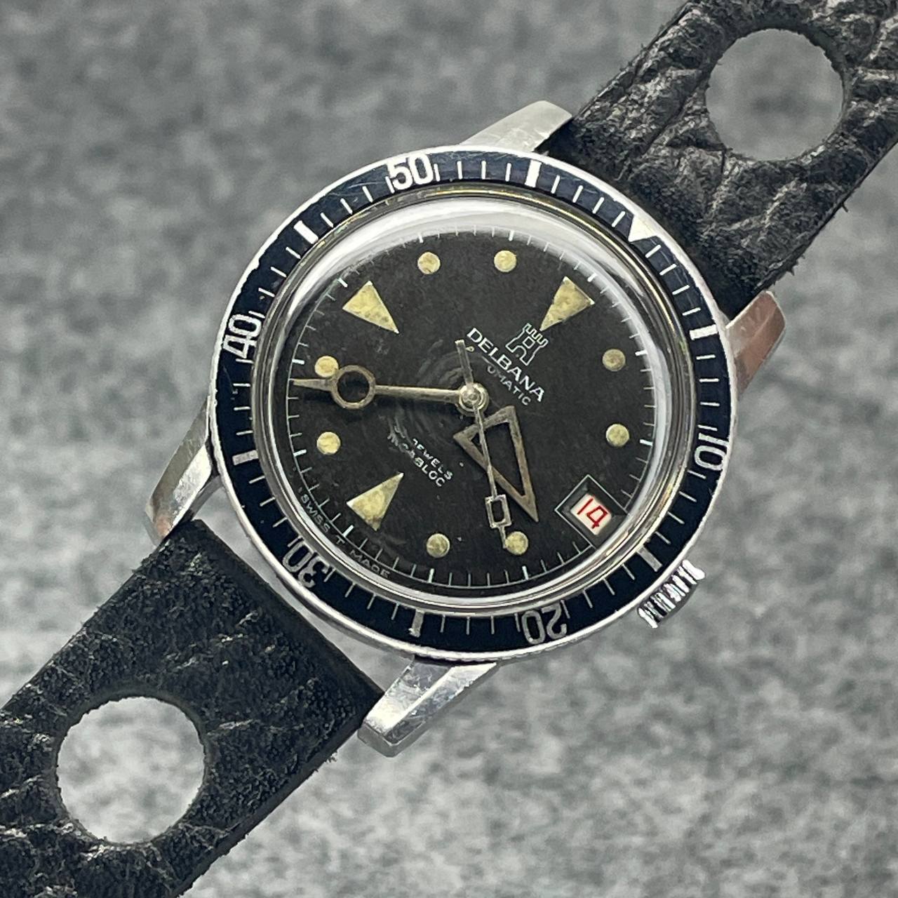 VINTAGE DELBANA DIVER AUTOMATICO CALIBRE FELSA 4007N 35MM Ca 1960
