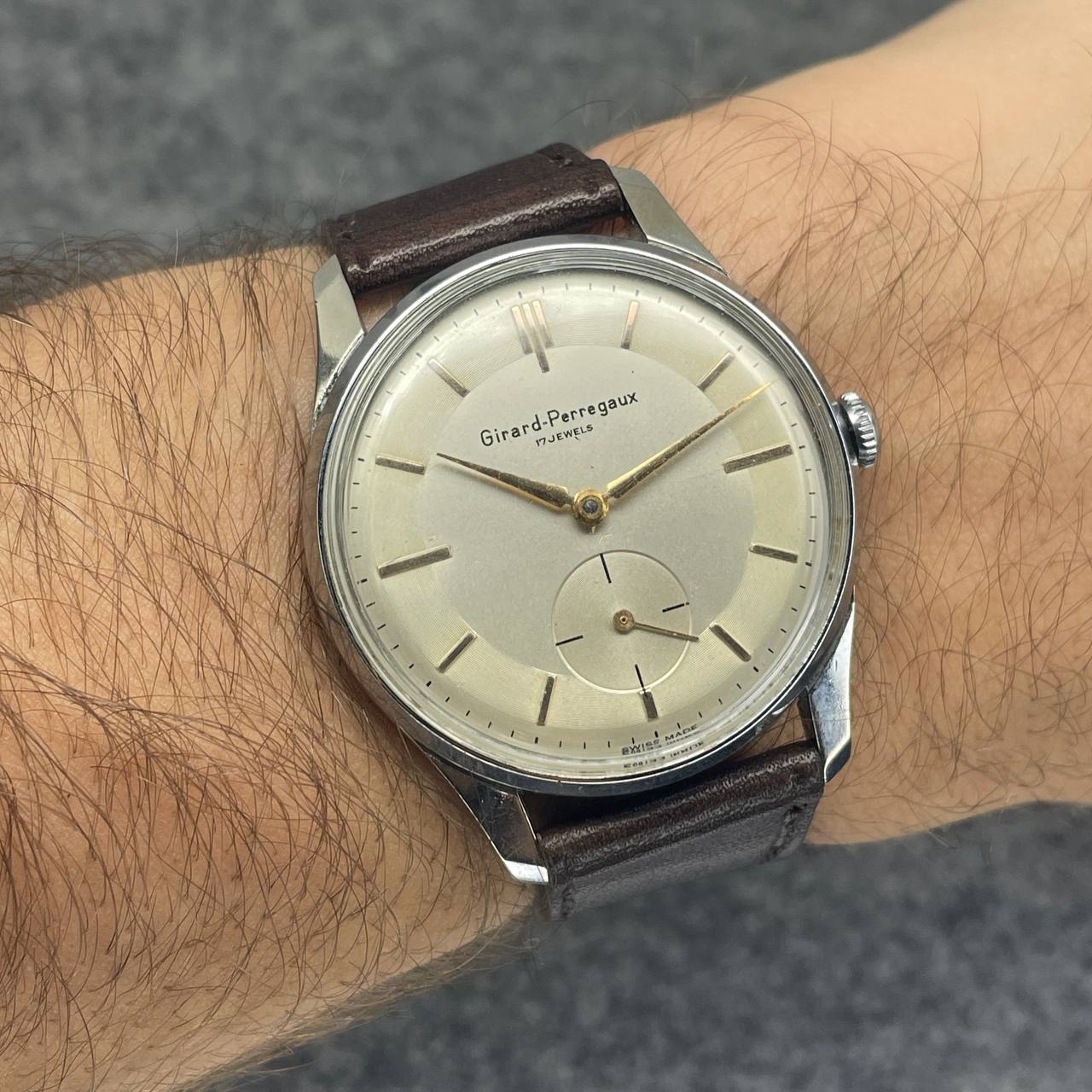 VINTAGE GIRARD PERREGAUX CUSTOM 37MM CUERDA MANUAL CALIBRE GP03