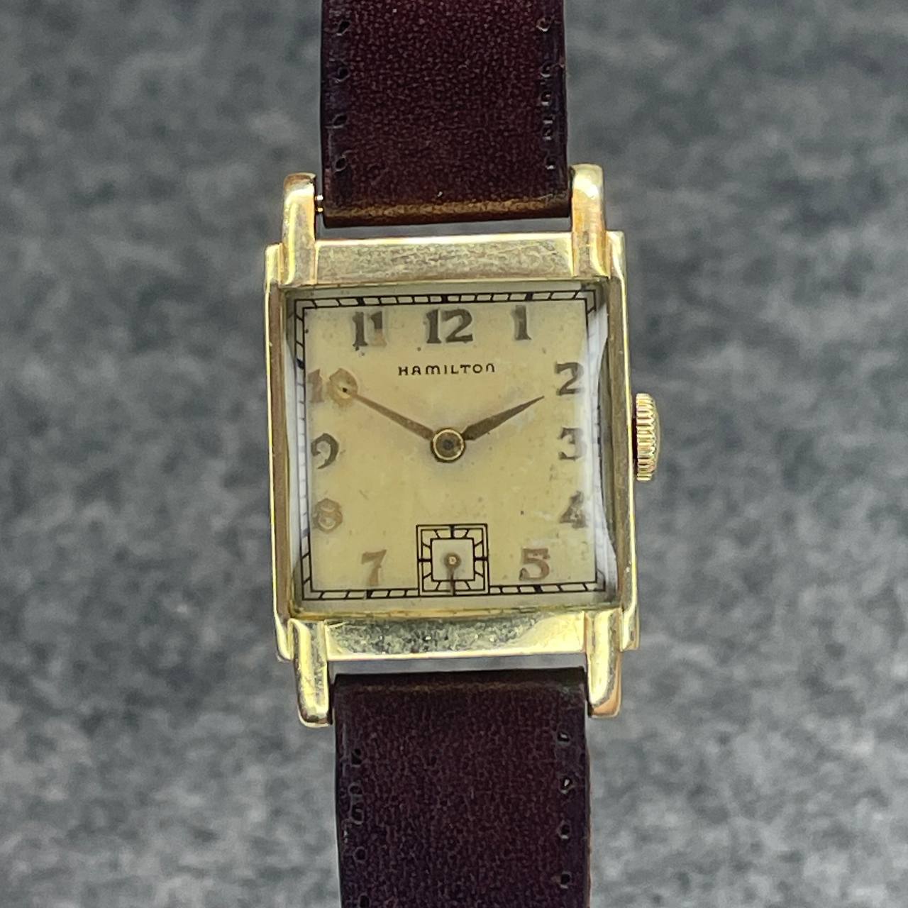 VINTAGE HAMILTON ART DECO CAL 982 CUERDA MANUAL Ca 1930 22,8MM