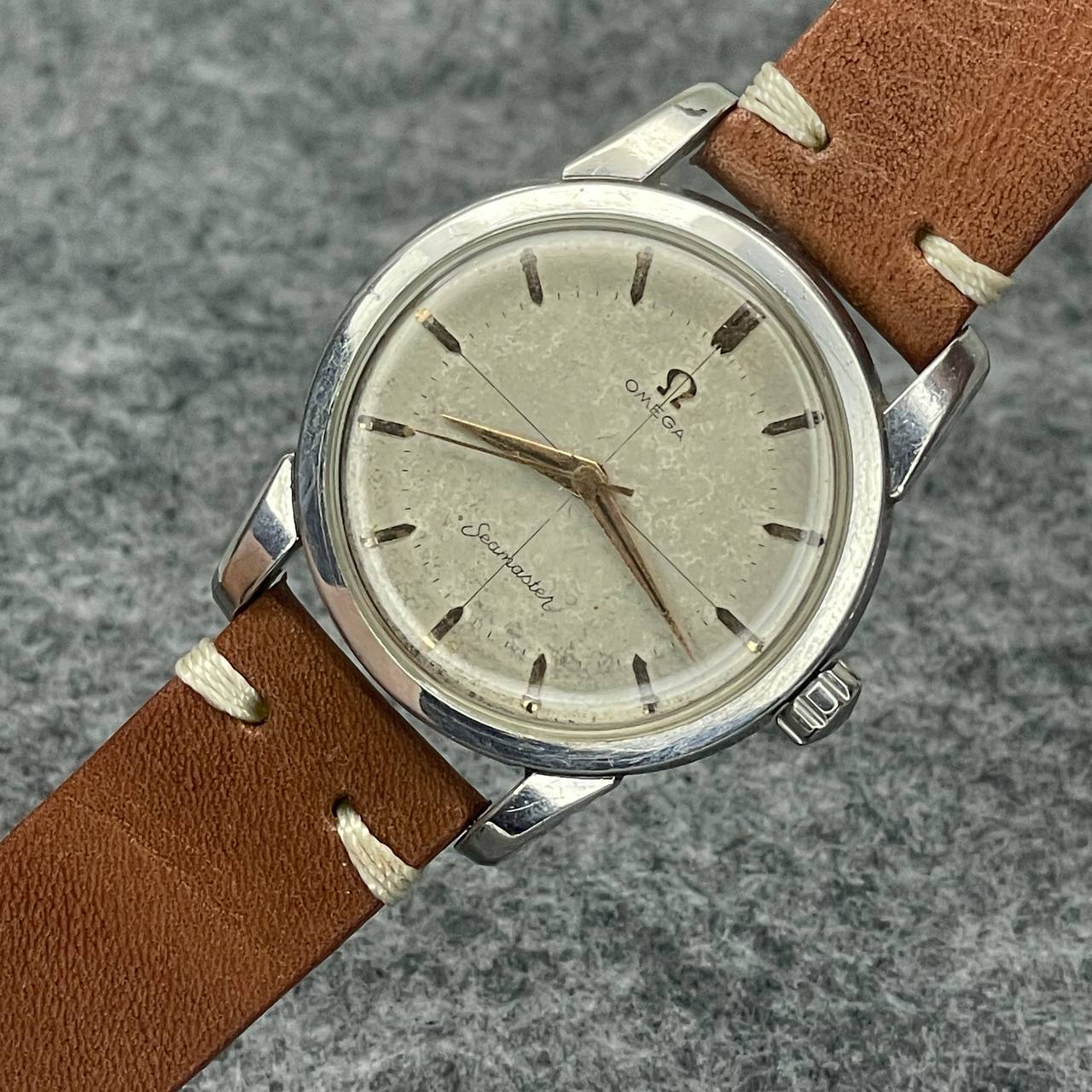 RARO VINTAGE OMEGA SEAMASTER REF 2759 2761-7 CUERDA MANUAL CAL 420 34MM Ca 1950