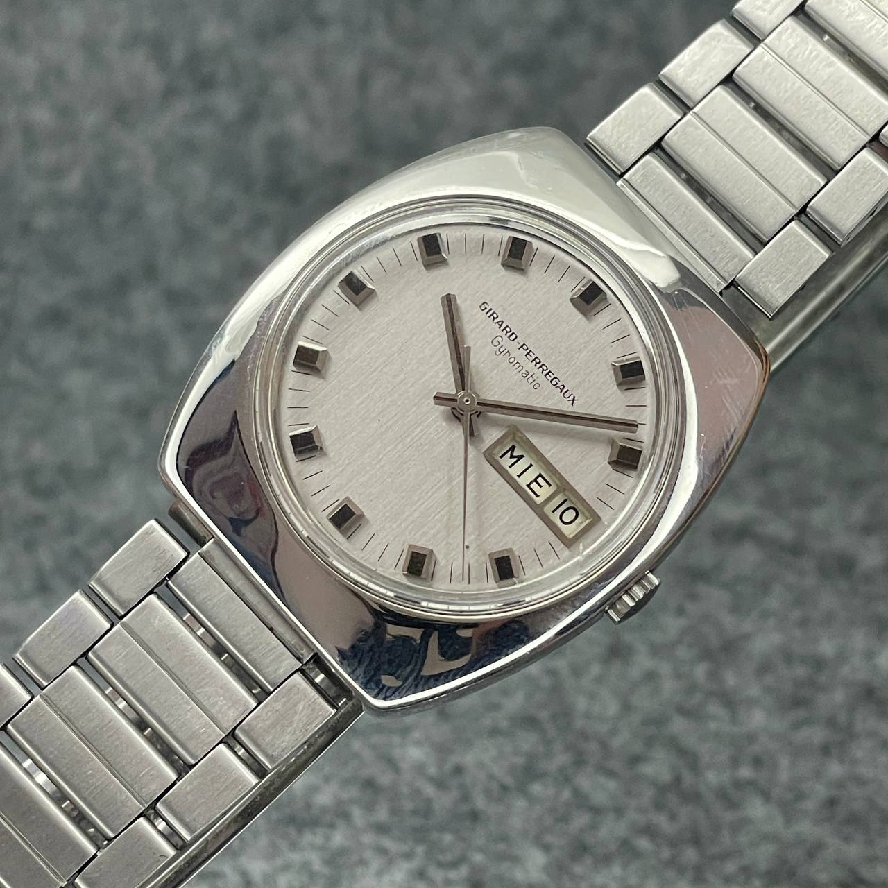 VINTAGE GIRARD PERREGAUX GYROMATIC CAL 340138 AUTOMATICO Ca 1960 34MM MALLA GAY FRERES