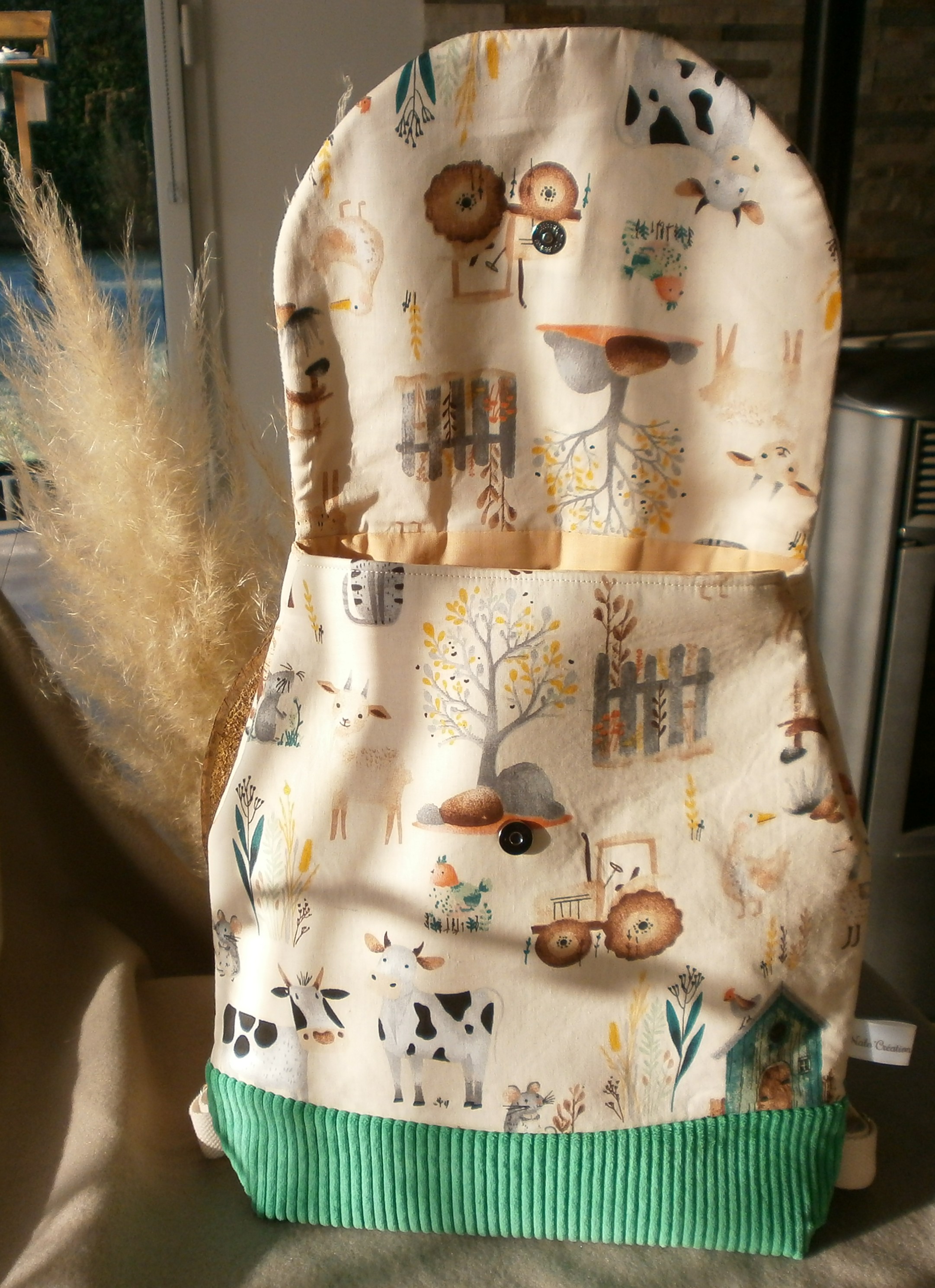 Sac à dos personnalisé motif tracteur