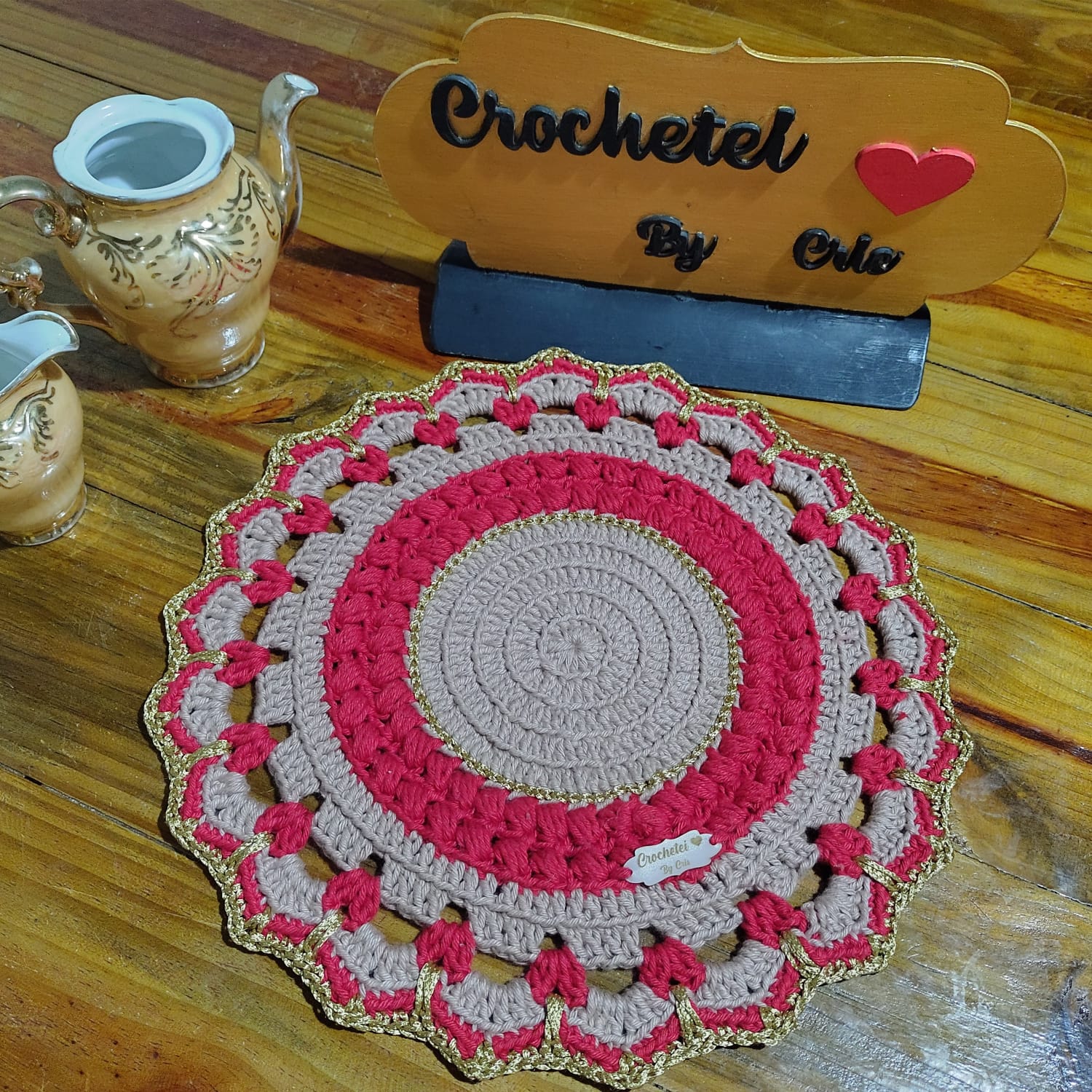 Jogo de Sousplats de Crochê