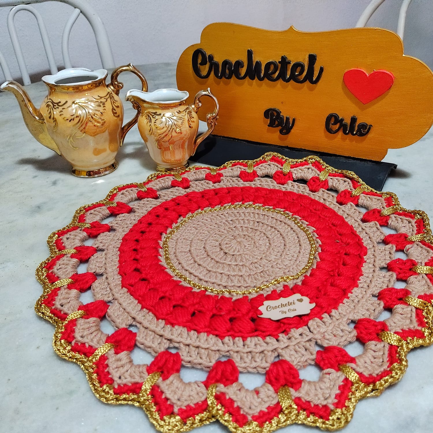 Jogo de Sousplats de Crochê