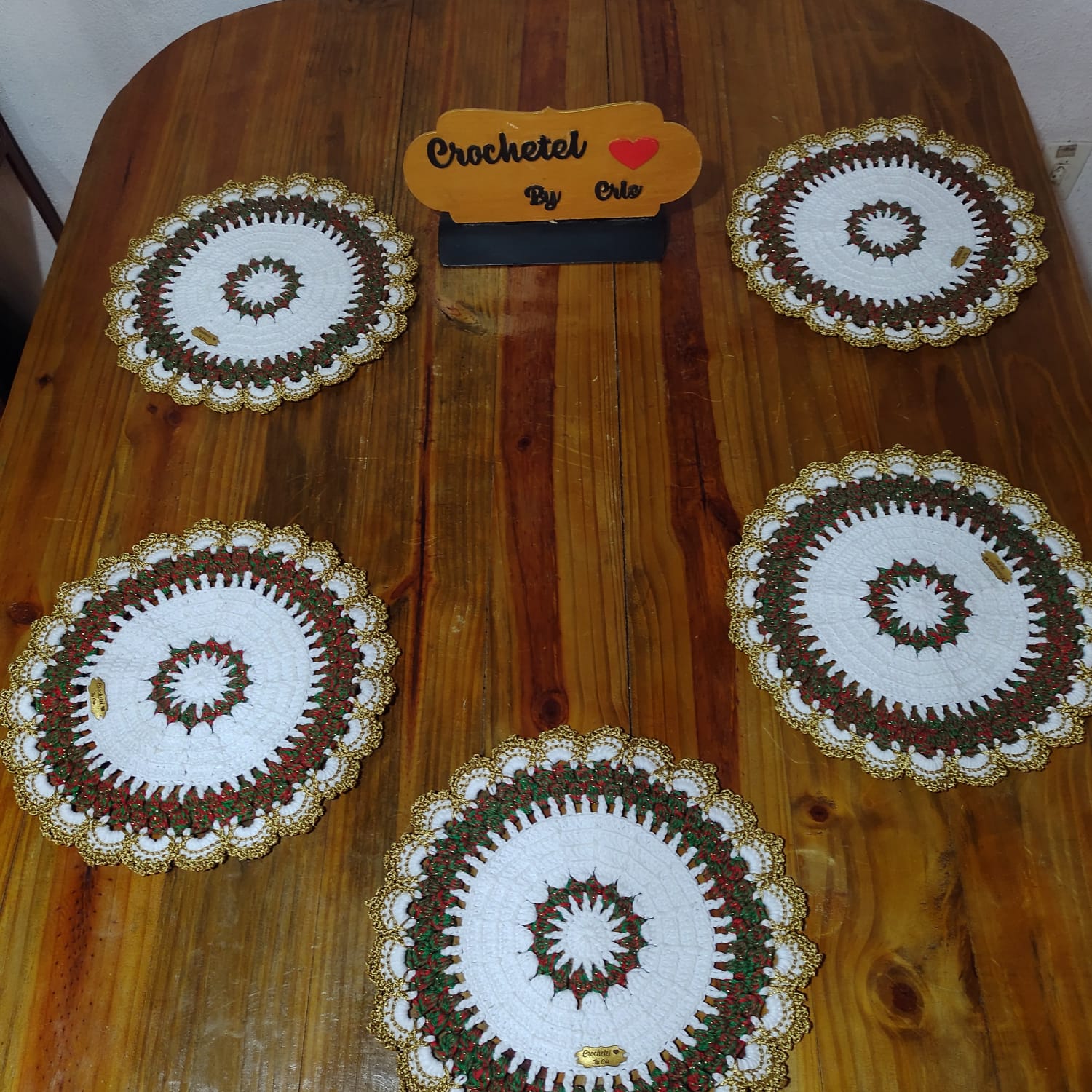 Jogo de Sousplat de Crochê