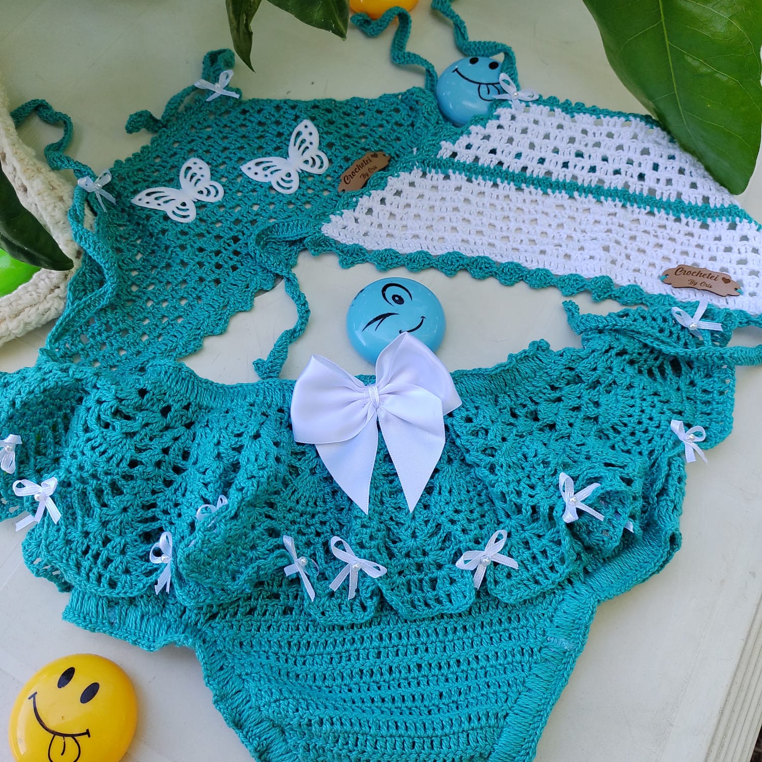 Conjunto infantil de crochê