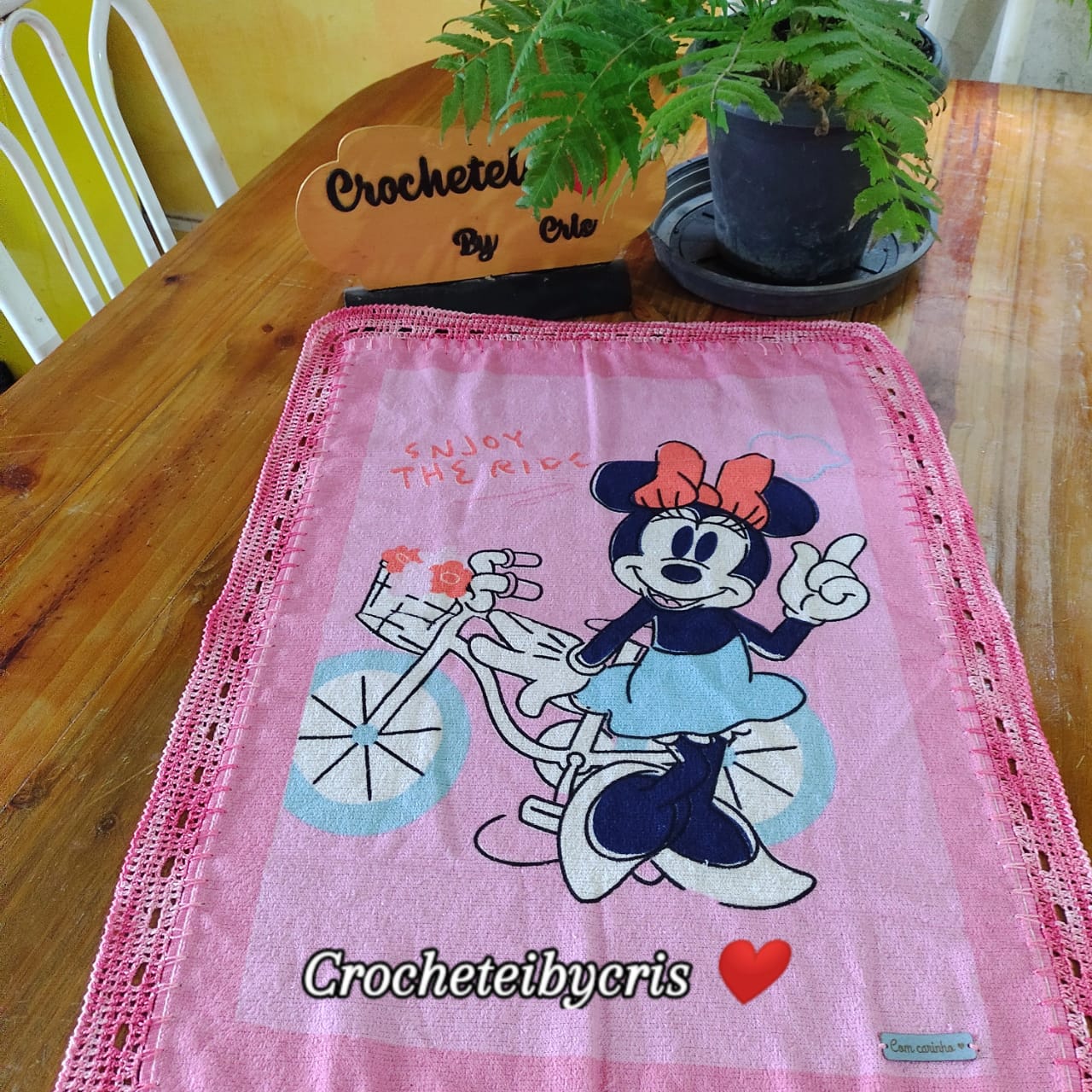 Panos de prato lateral toda em crochê