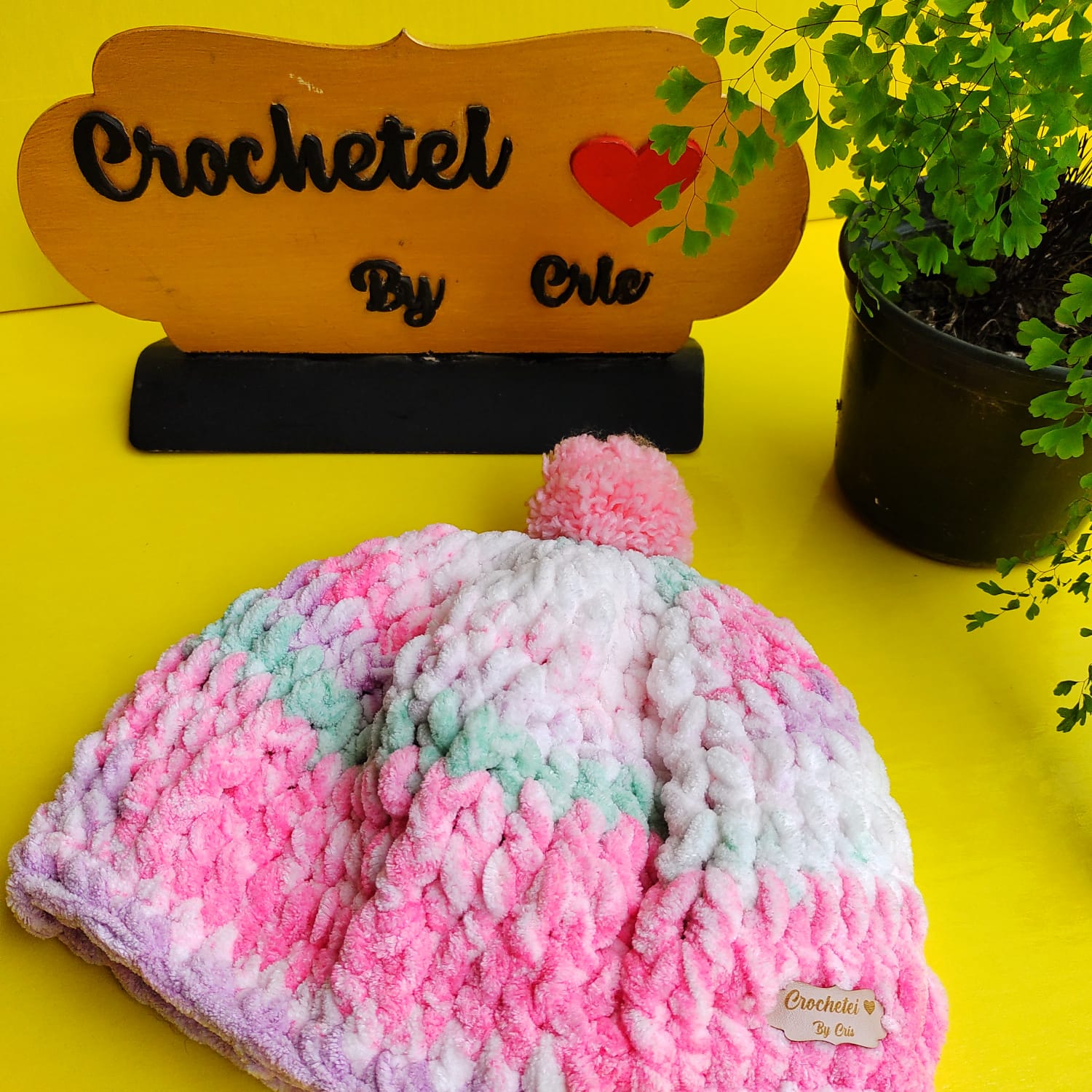 Gorro de crochê adulto