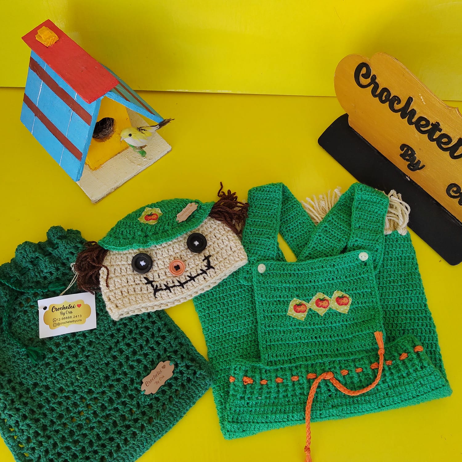 Gorro e cachecol infantil