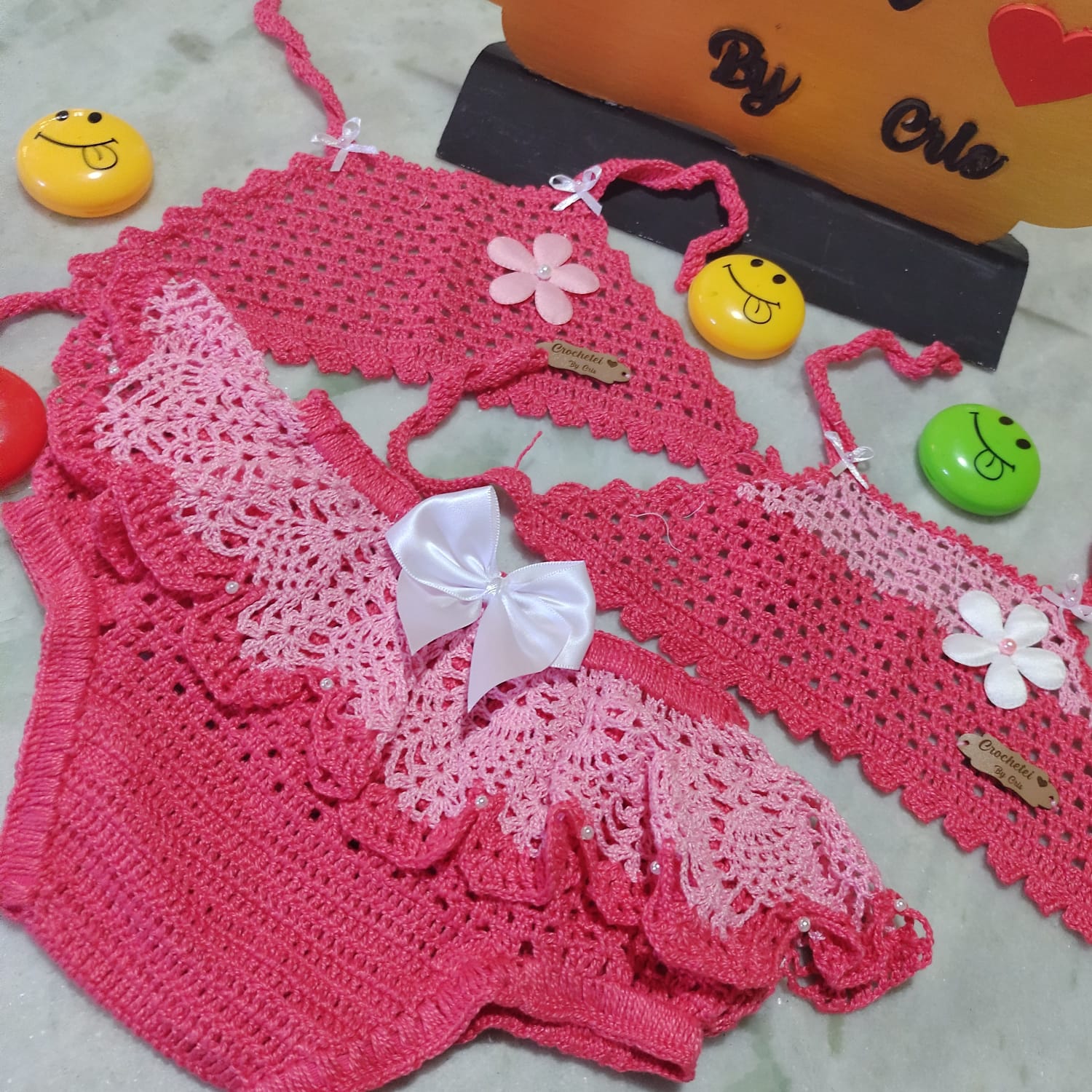 Conjunto infantil de crochê