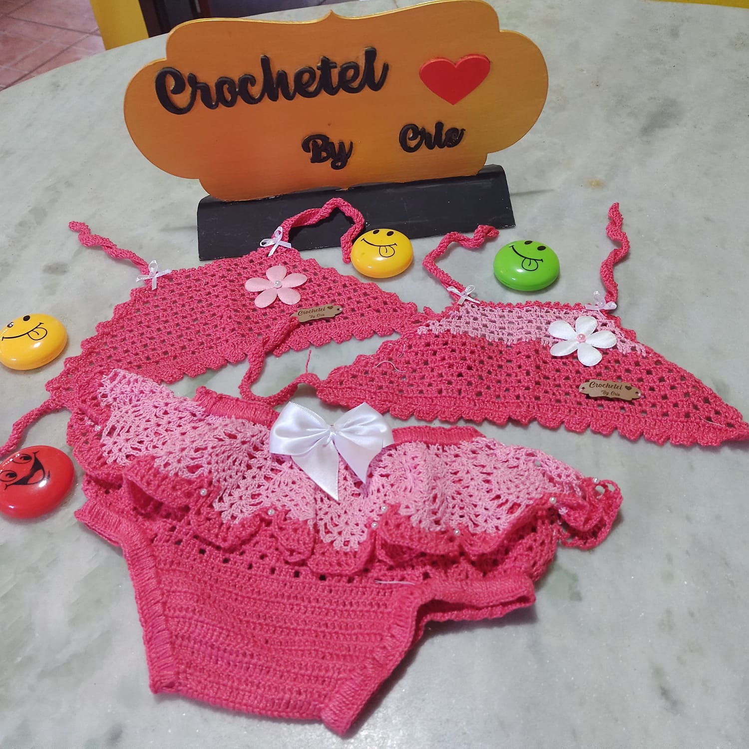Conjunto infantil de crochê