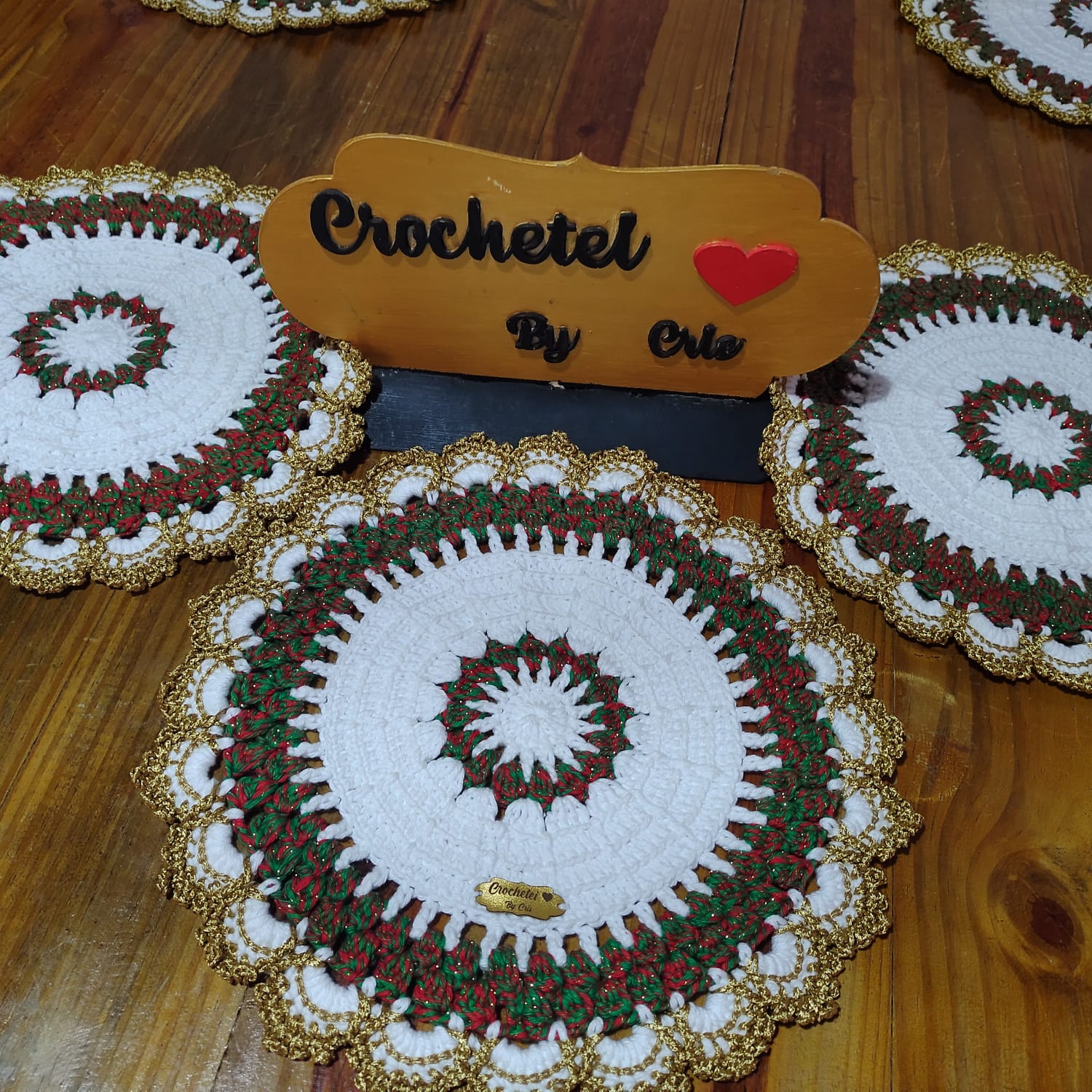 Jogo de Sousplat de Crochê