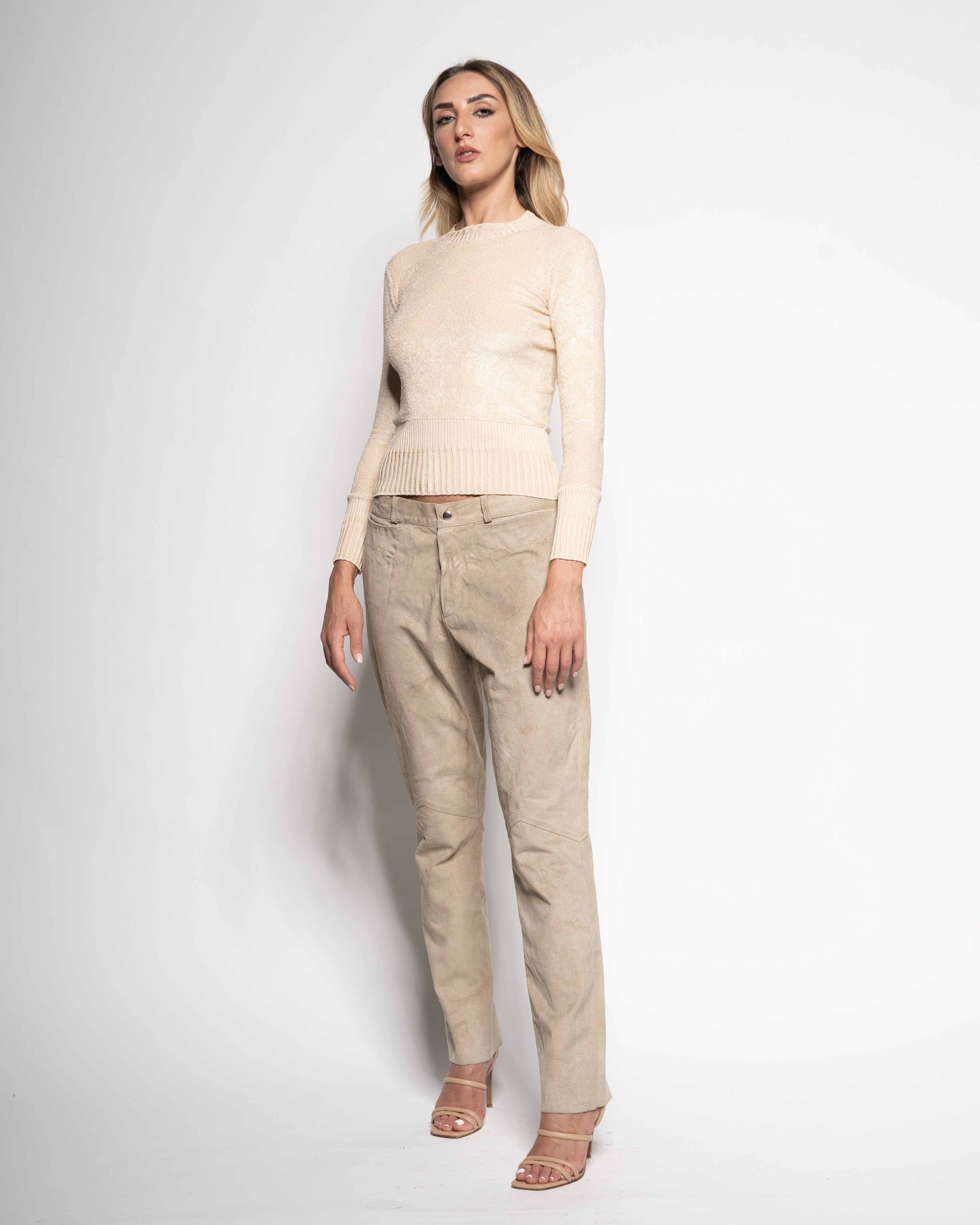 Fur-knit Crewneck long sleeve