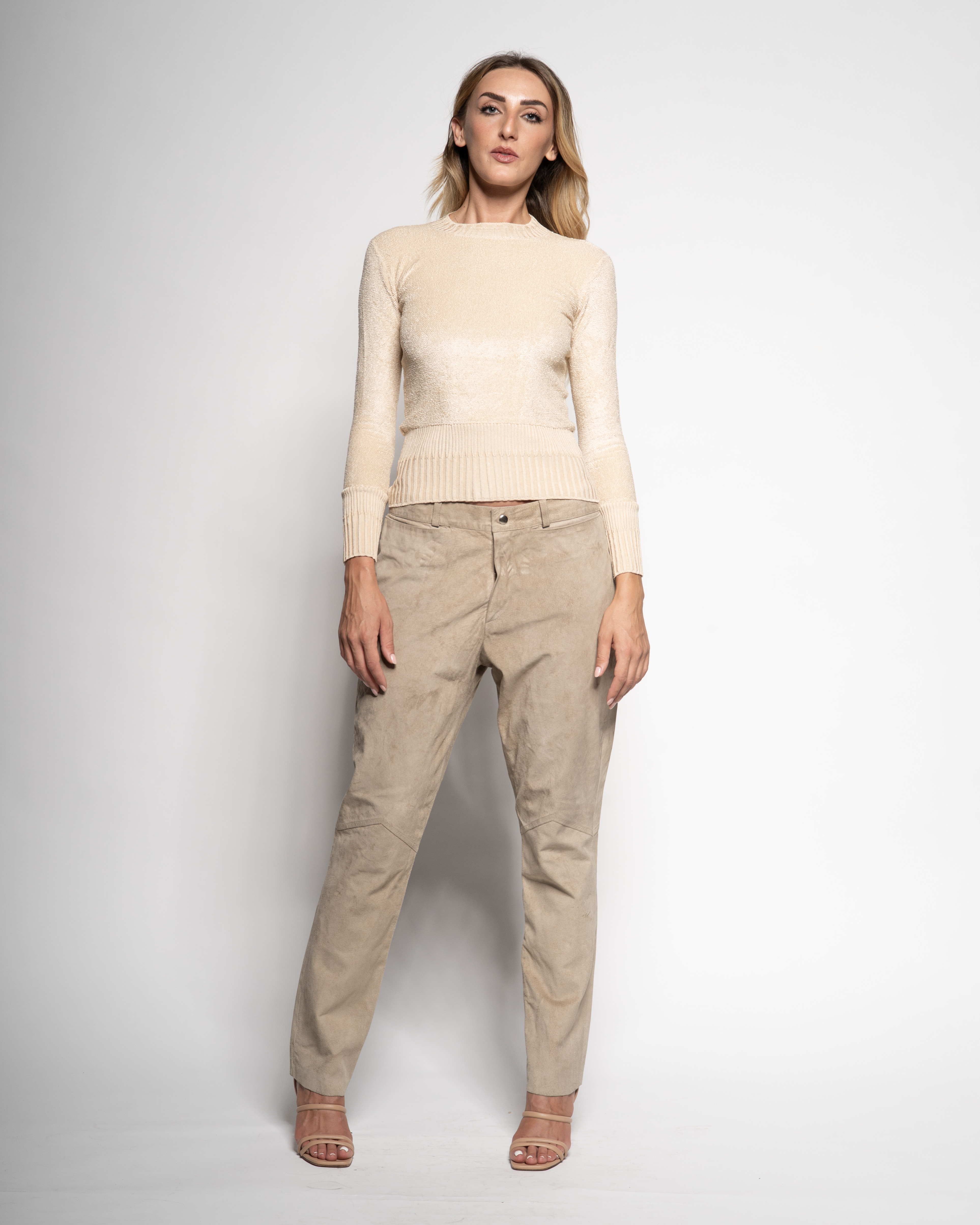 Fur-knit Crewneck long sleeve