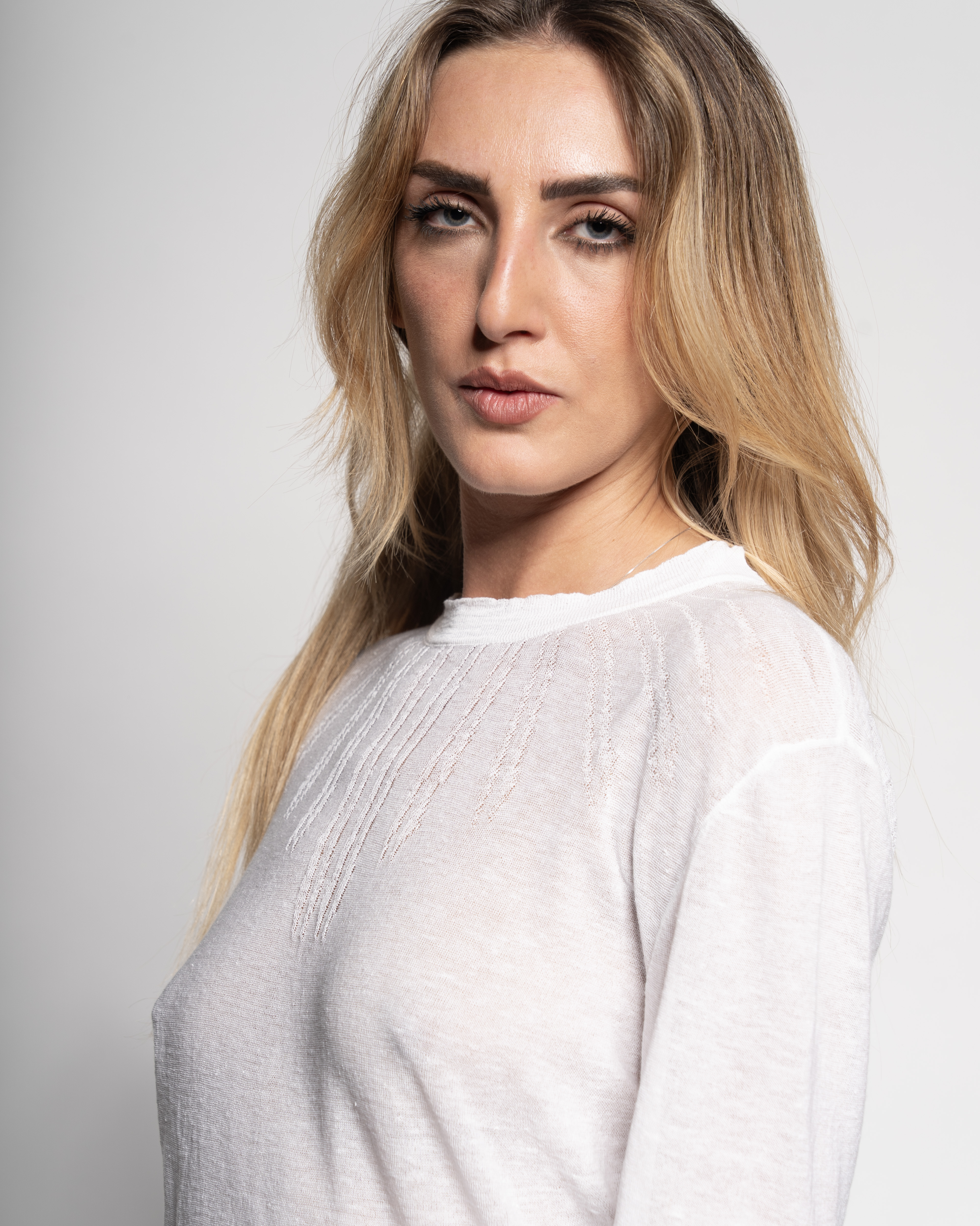 Short dress crewneck long sleeves