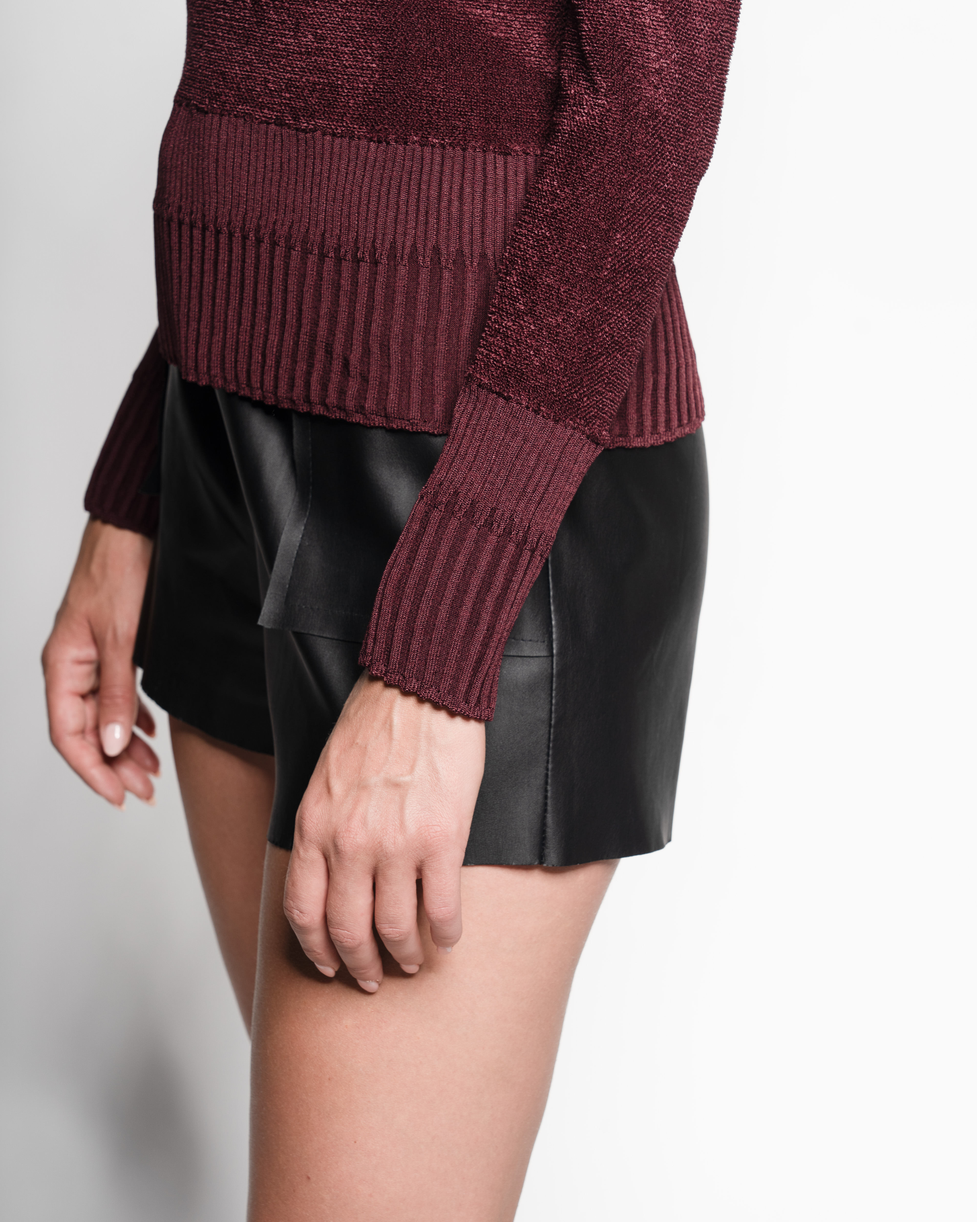 Fur-knit Crewneck long sleeve