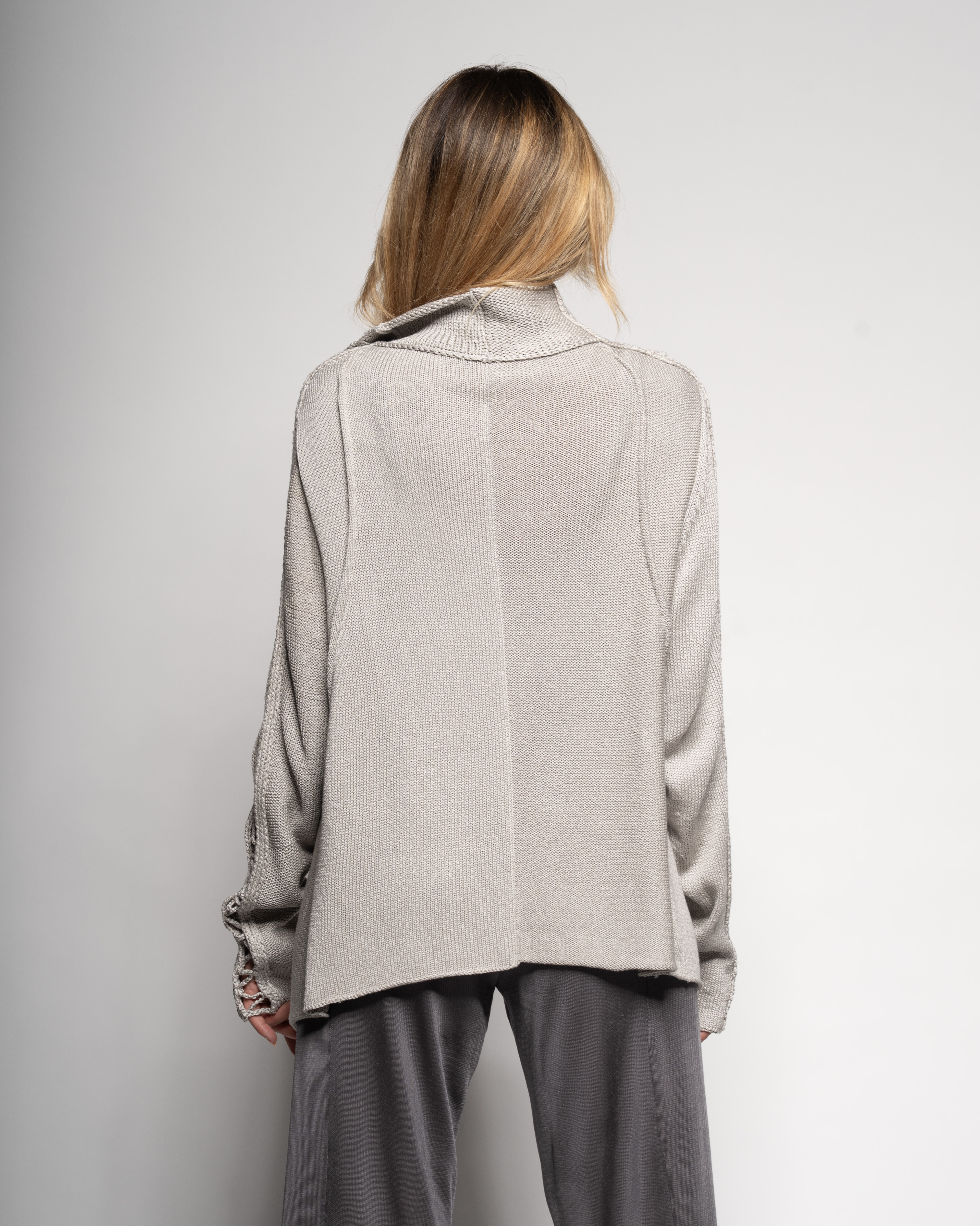 Handmade cardigan heavy silk