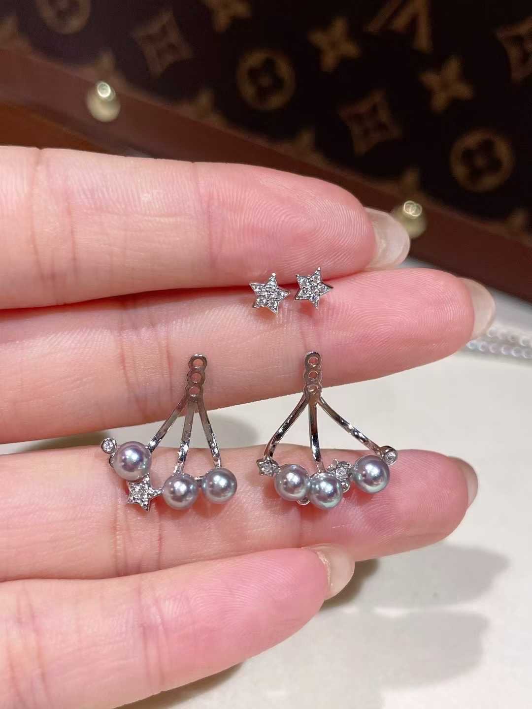 Akoya Pearl Star Earrings