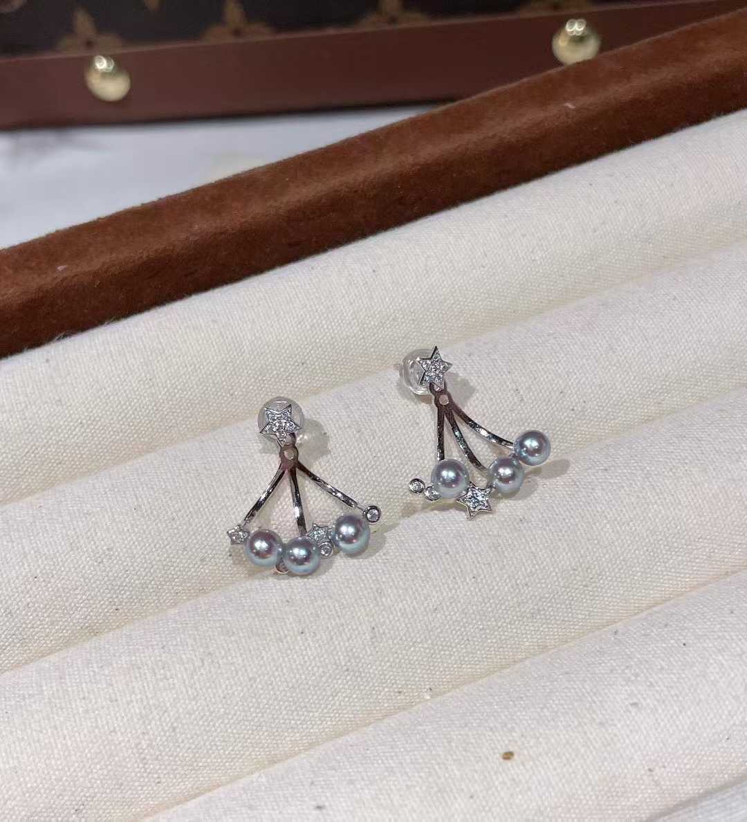 Akoya Pearl Star Earrings
