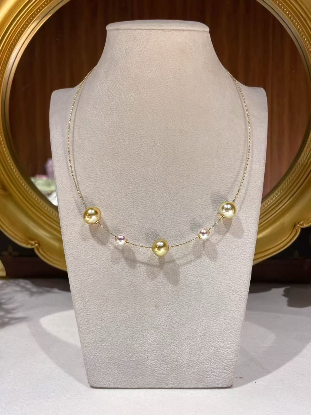 Golden Harmony Pearl Necklace