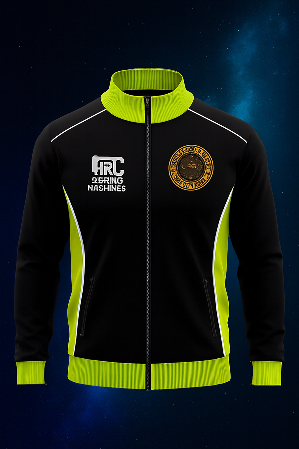 Black and Neon Green Sports Jacket