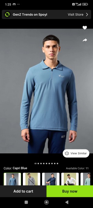 Men's Capri Blue Polo T-shirt