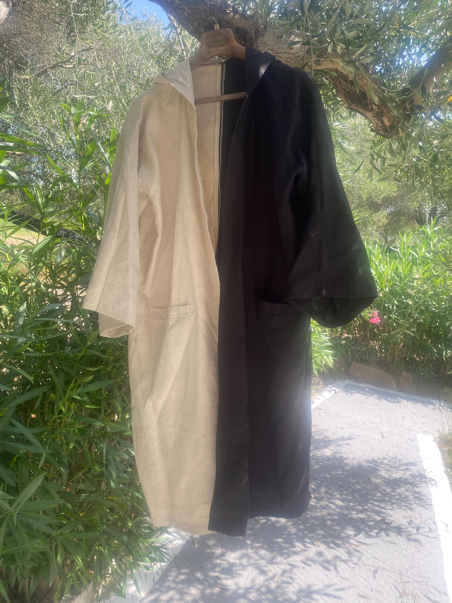 Exclusive Linen Artisan Kimono Yin Yang
