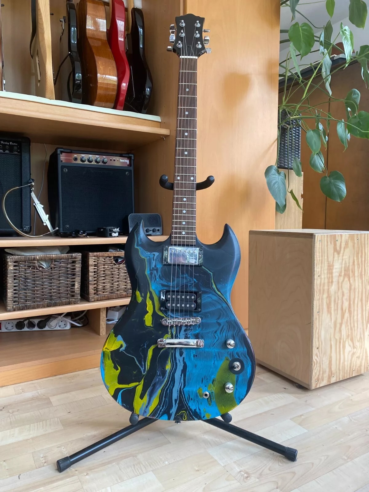Custom Paint SG E-Gitarre unique