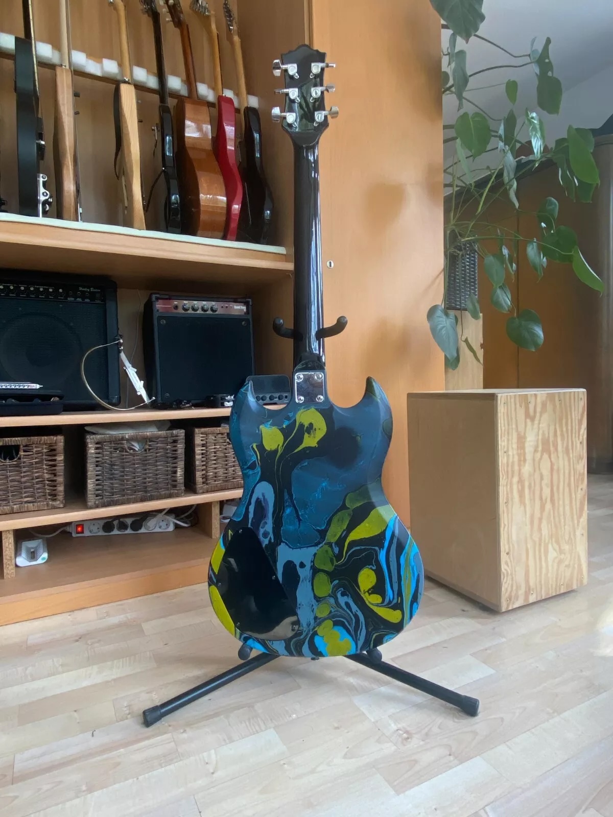 Custom Paint SG E-Gitarre unique