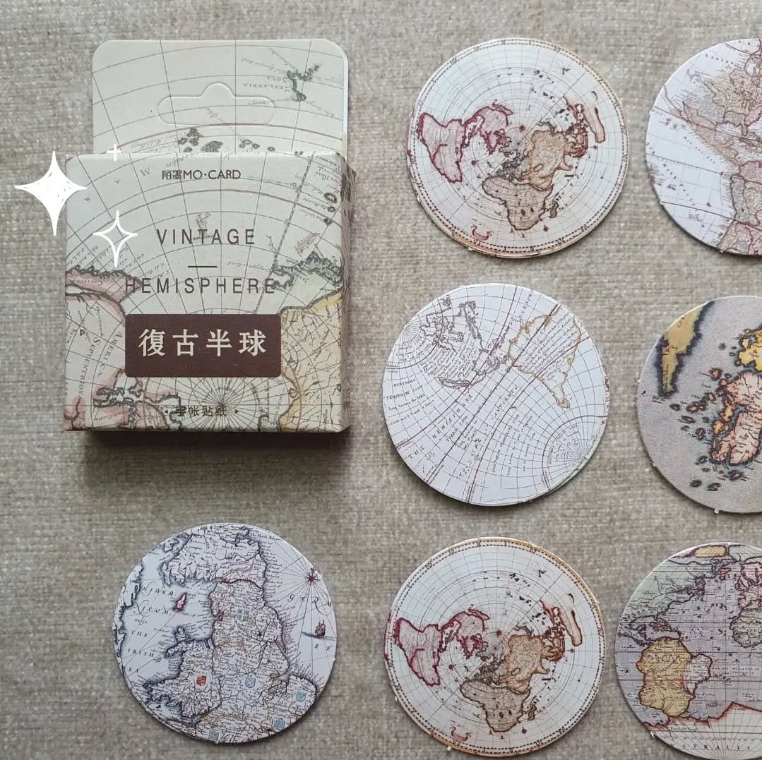 ملصقات خريطة دائرية