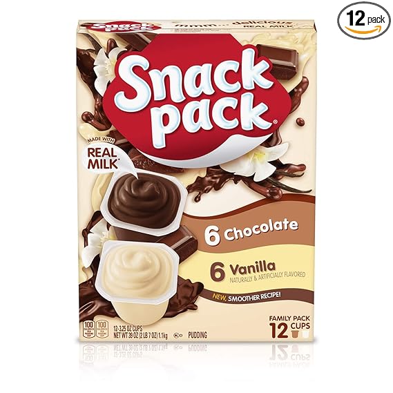 Snack Pack Chocolate and Vanilla Pudding Cups