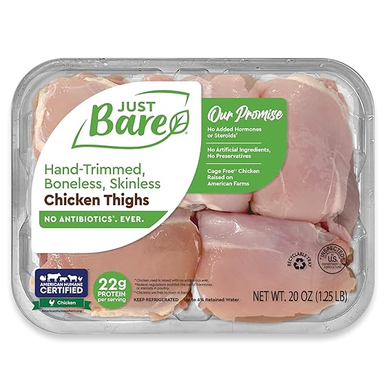 Just Bare Chicken Natural Fresh Chicken Thighs