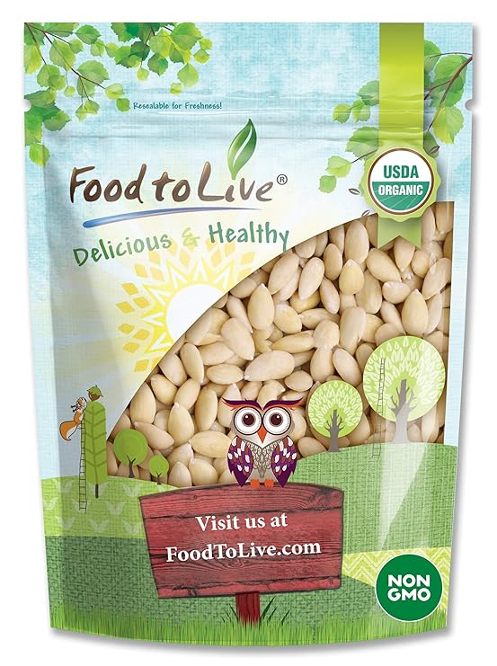 Food to Live Organic Blanched Whole Almonds