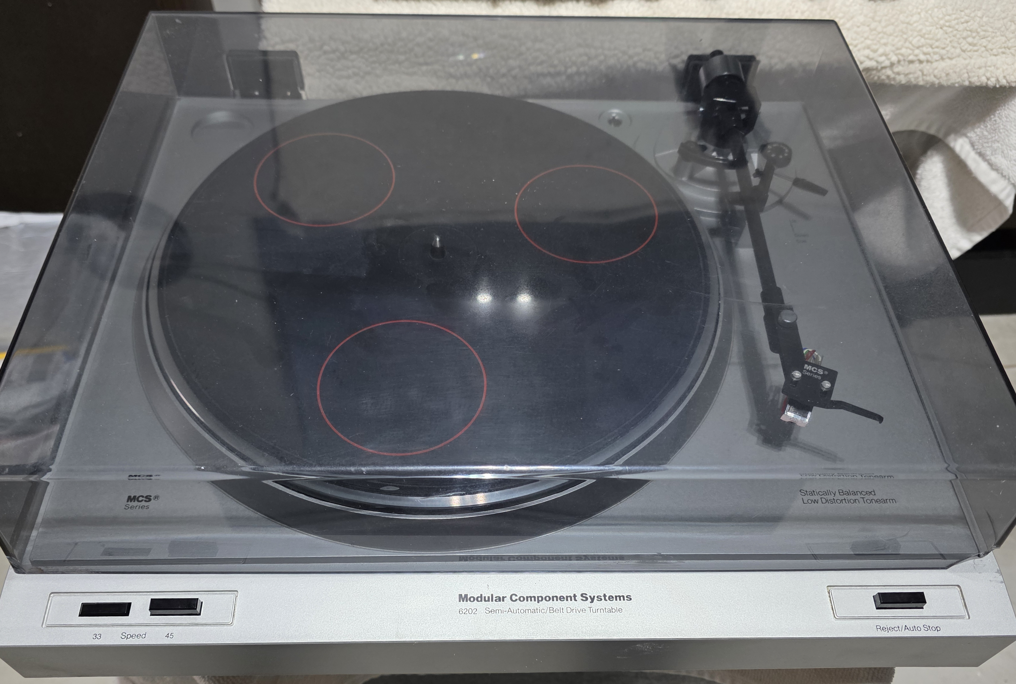 Vintage Modular Component Systems  MCS-6202 Turntable