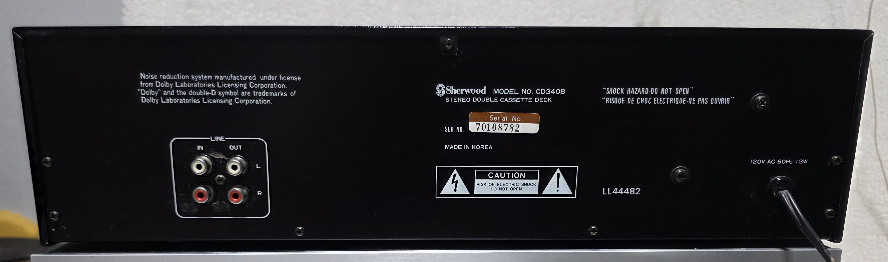 Sherwood CD340B Double Cassette Deck