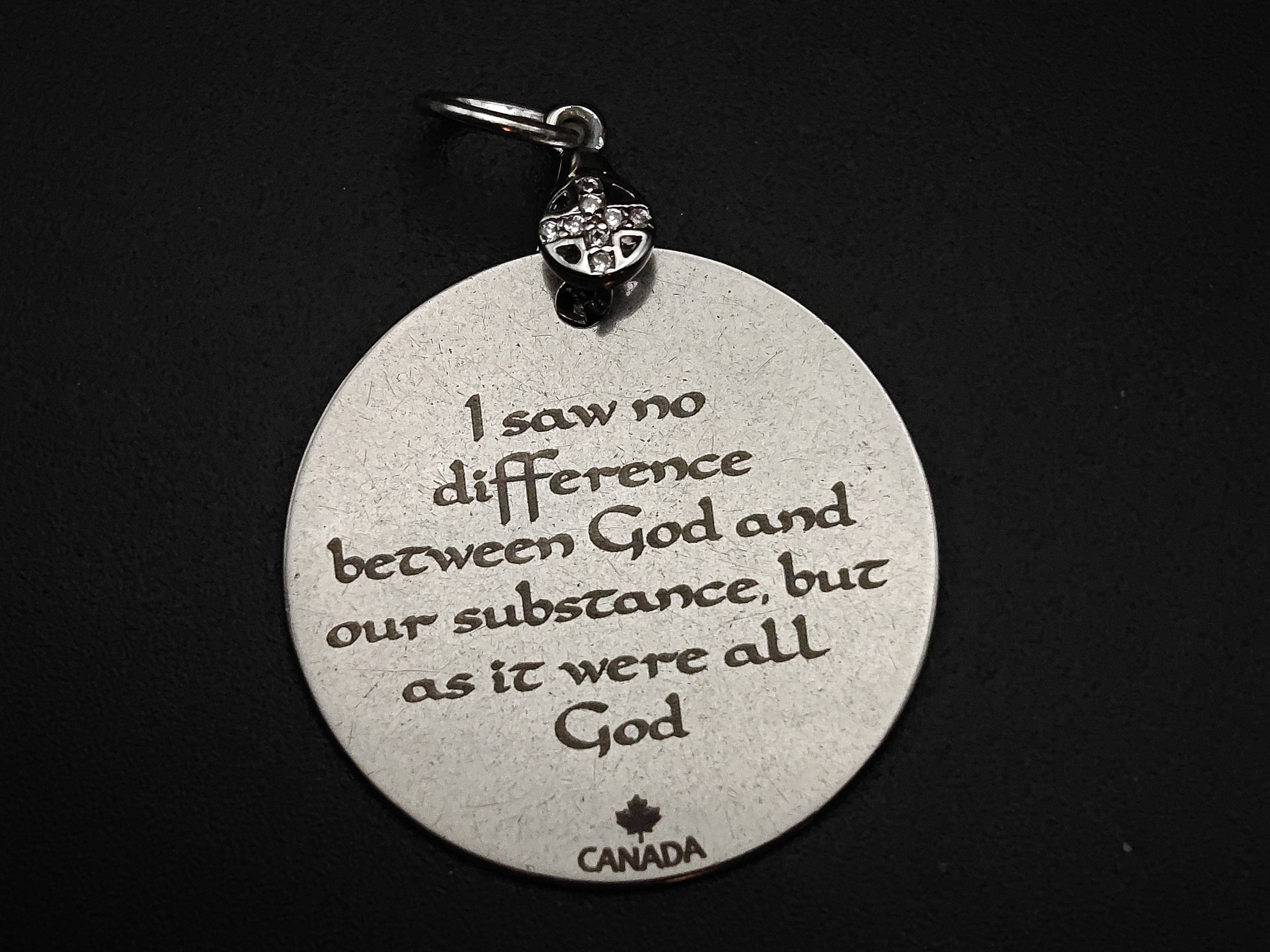 Inspirational Engraved Pendant