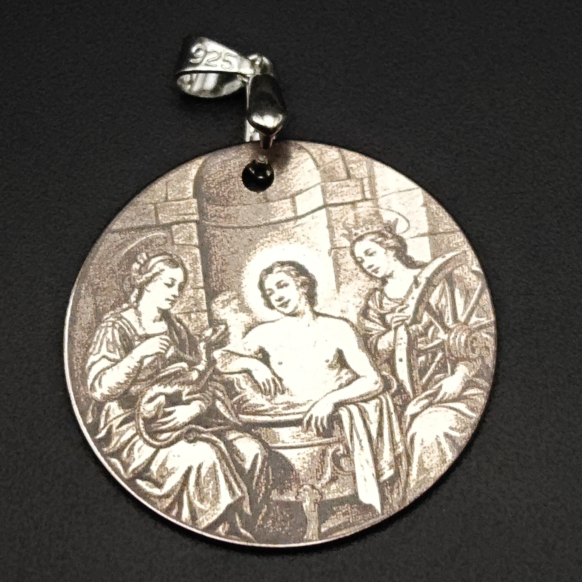 St Vitus, St Catherine of Alexandria and St Margaret of Antioch Personalized Medal