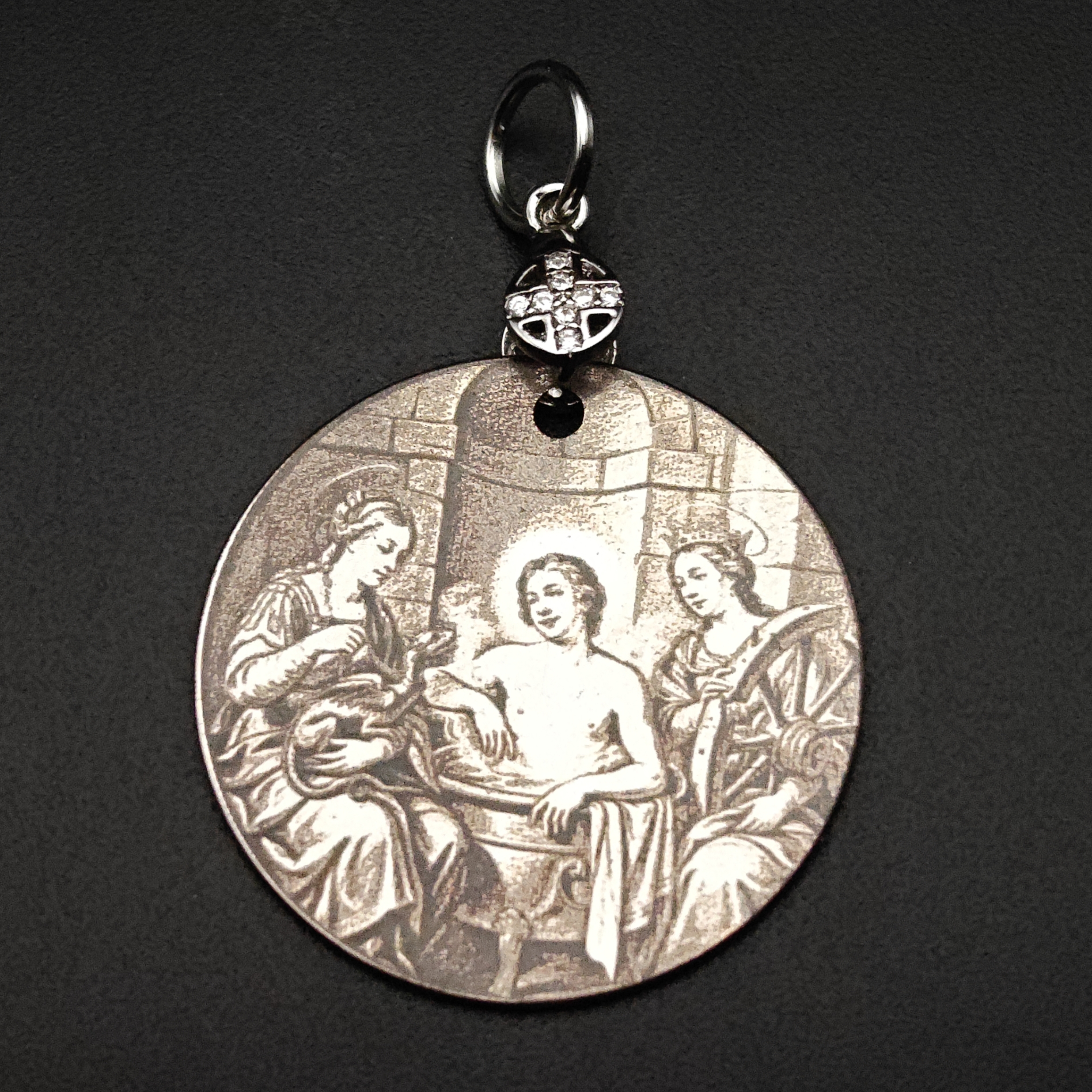 St Vitus, St Catherine of Alexandria and St Margaret of Antioch Personalized Medal