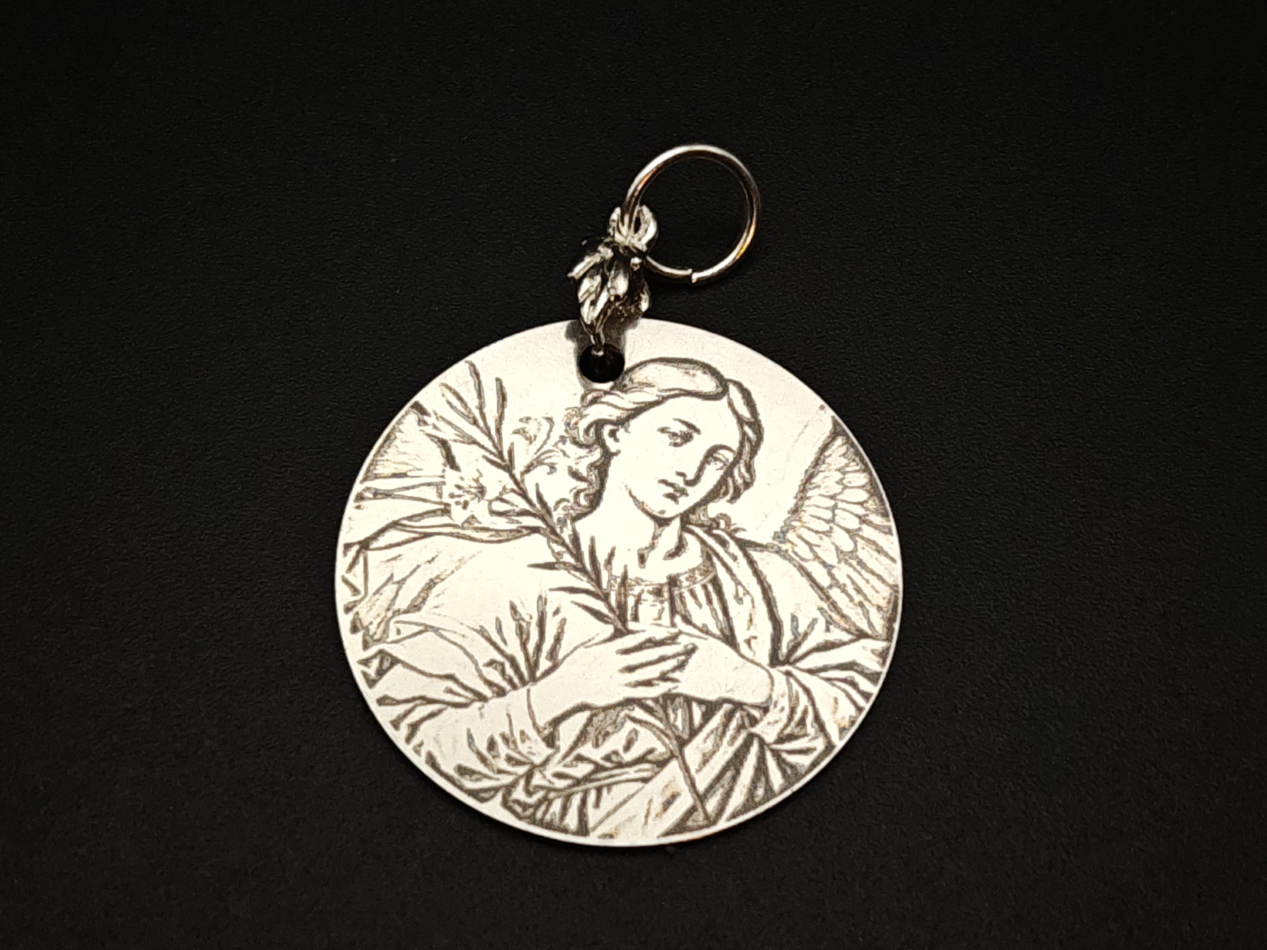 Engraved Angel Gabriel Pendant