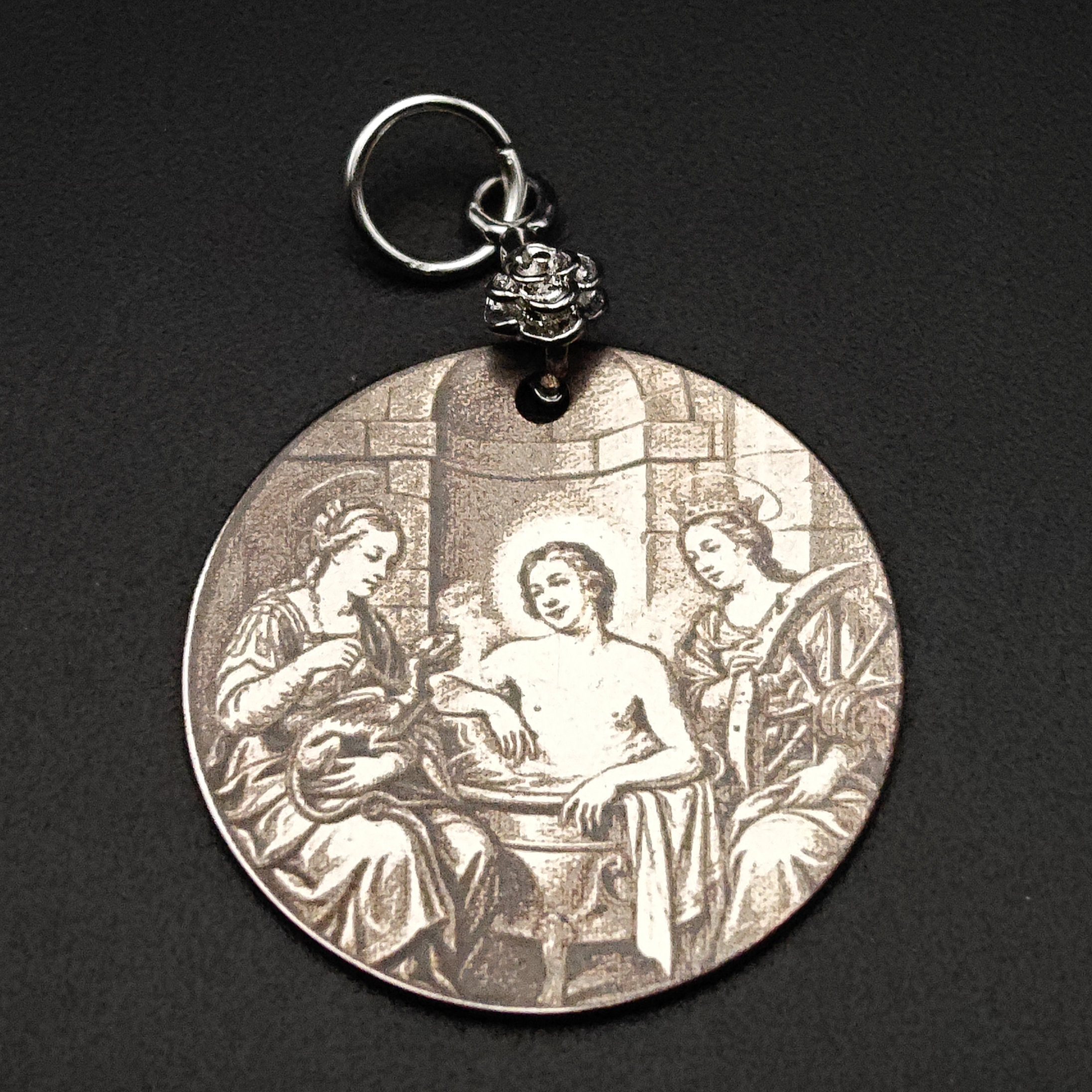 St Vitus, St Catherine of Alexandria and St Margaret of Antioch Personalized Medal