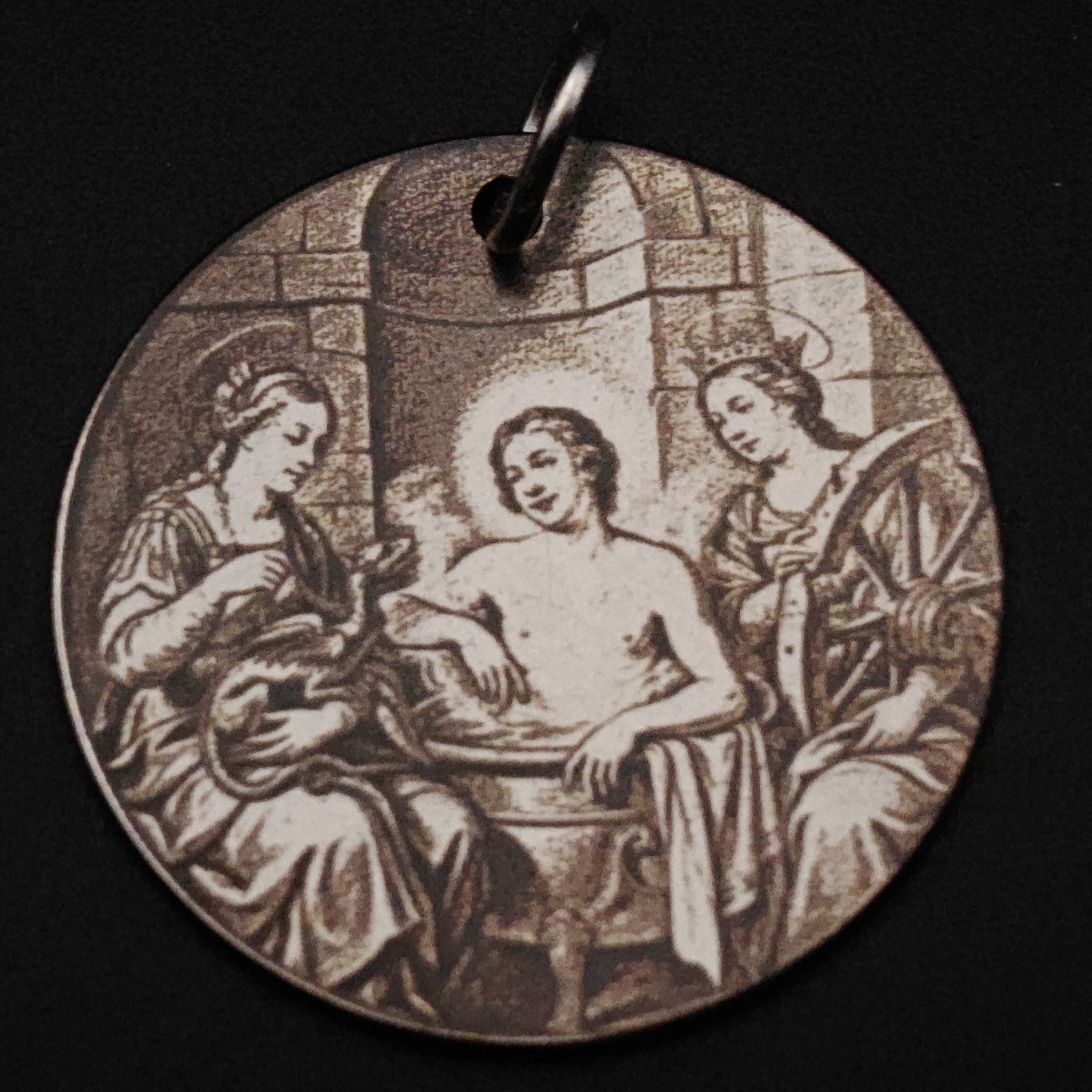 St Vitus, St Catherine of Alexandria and St Margaret of Antioch Personalized Medal