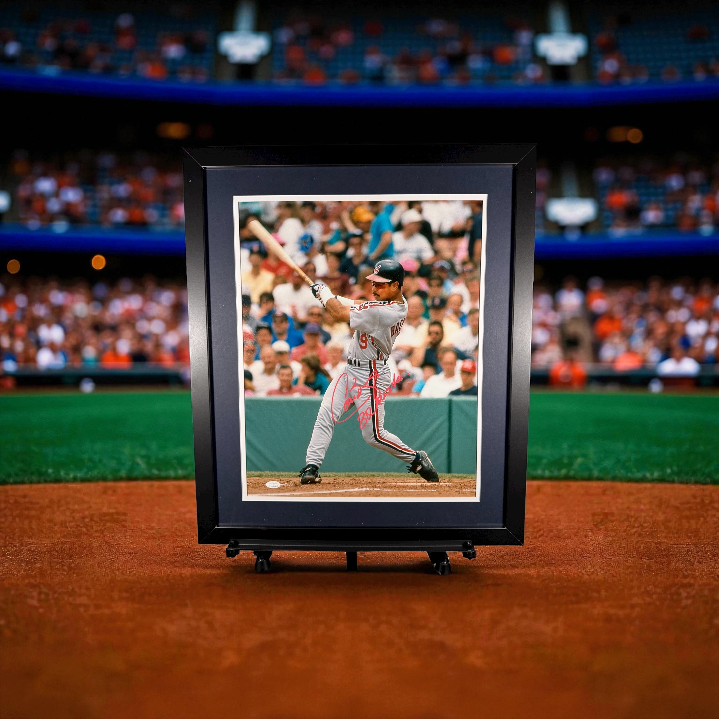 Carlos Baerga Autographed Framed Photo