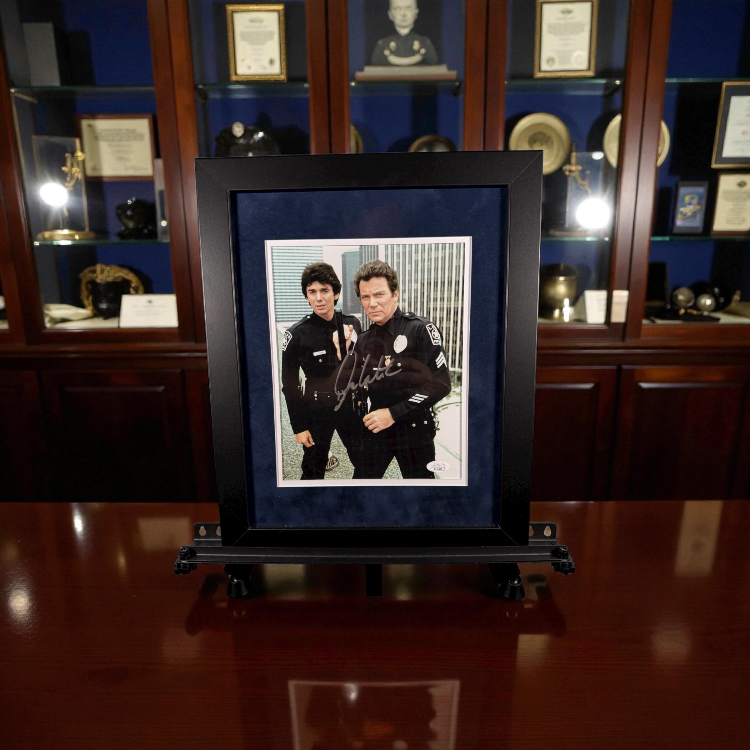 William Shatner Autographed Framed T.J. Hooker