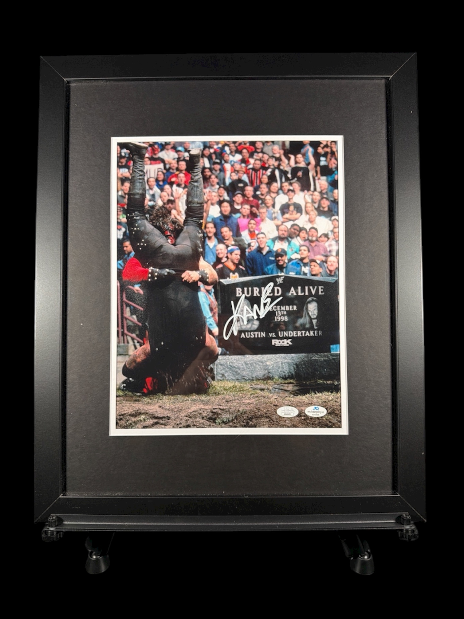 Signed "Kane" WWE Buried Alive Match Photograph