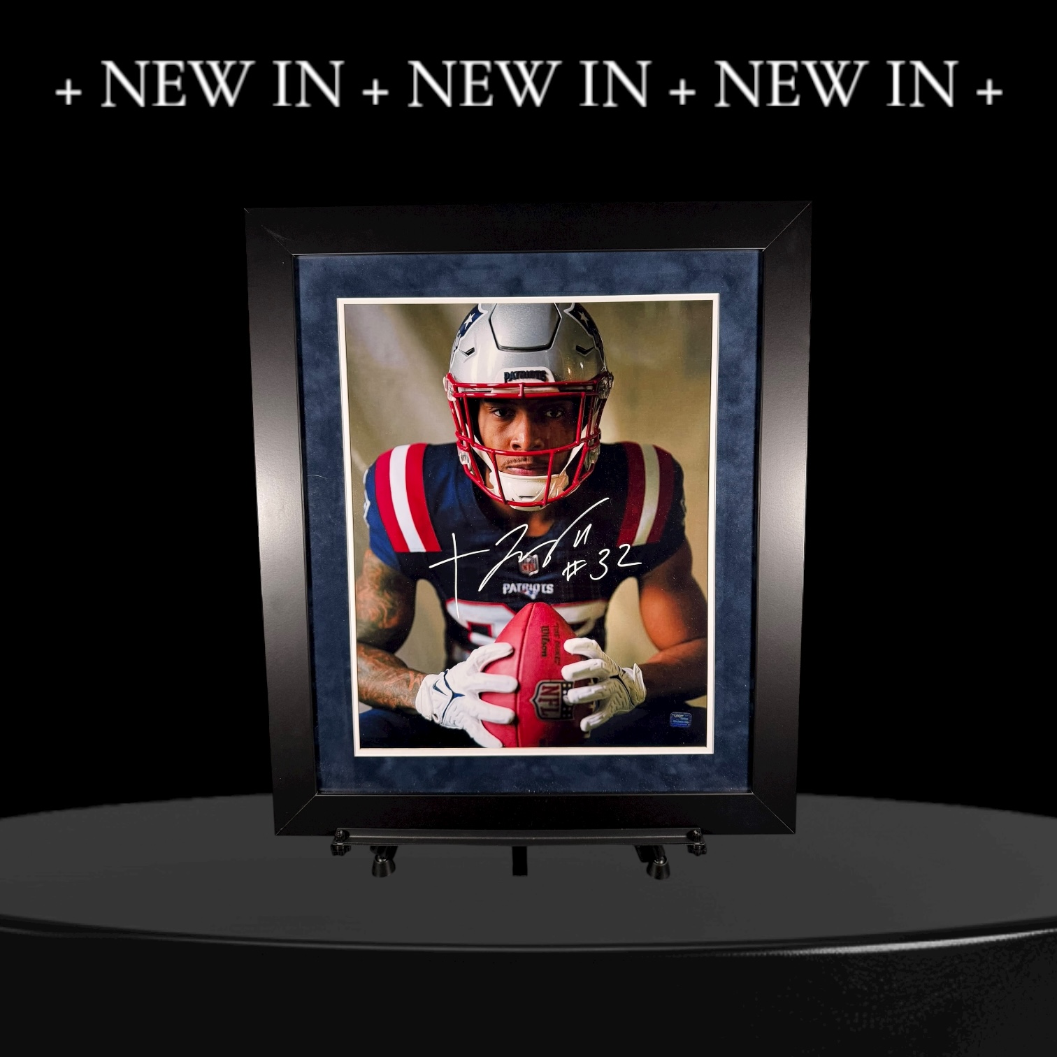 TraVeyon Henderson Signed New England Patriots Framed Photo