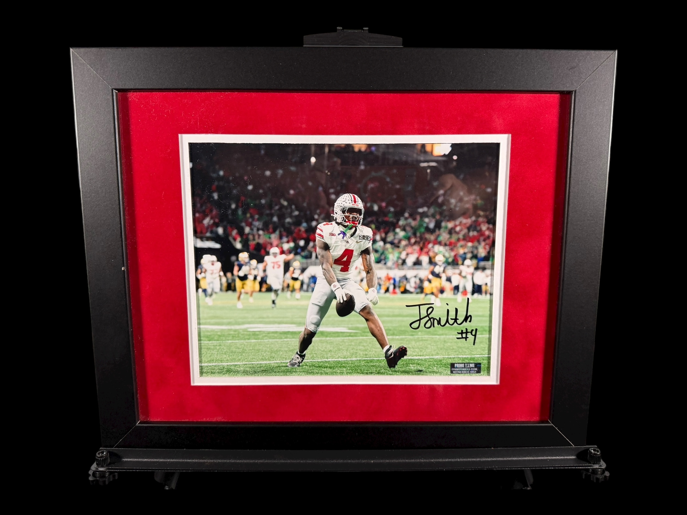 Jeremiah Smith Signed Football Photo in Frame *Ohio State Buckeyes*