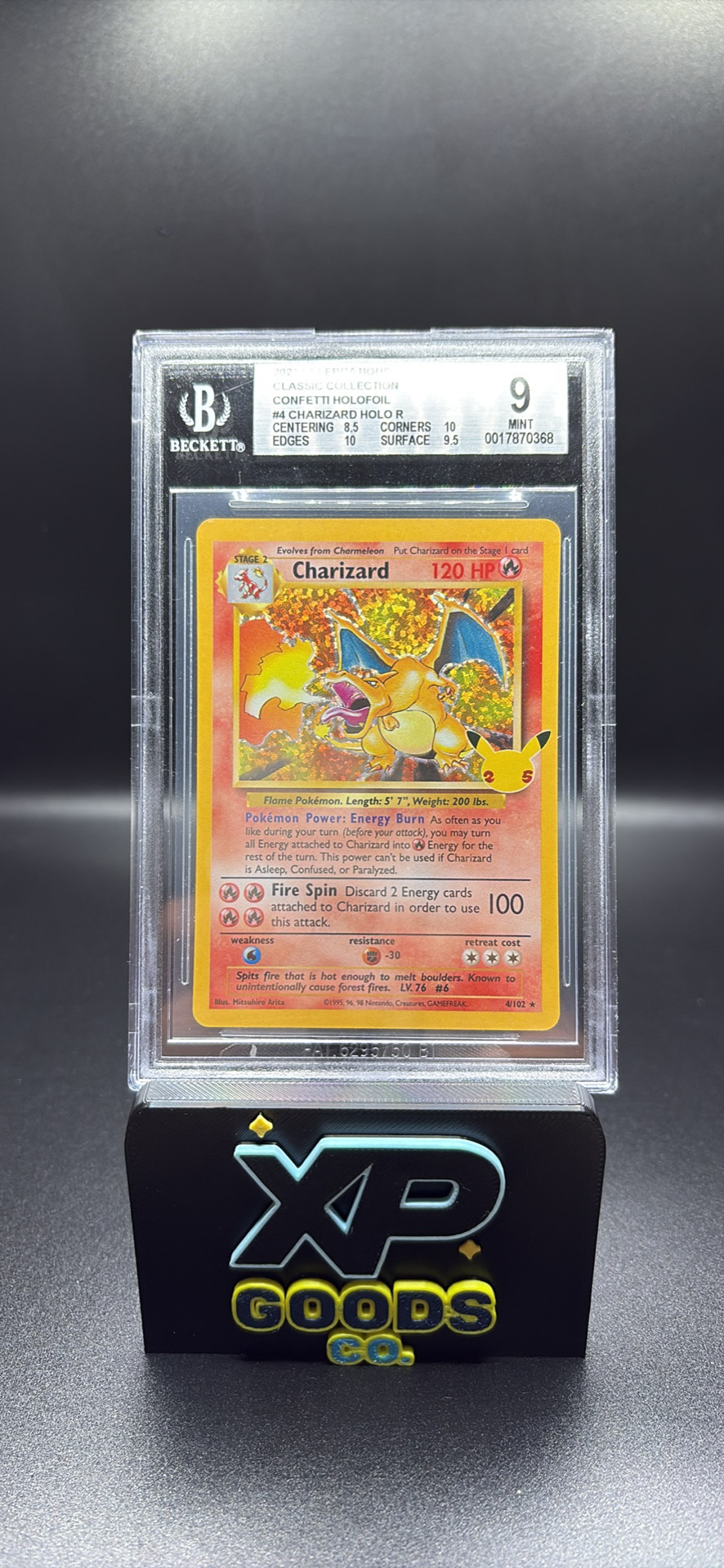 Charizard Pokémon Card - Beckett Graded 9