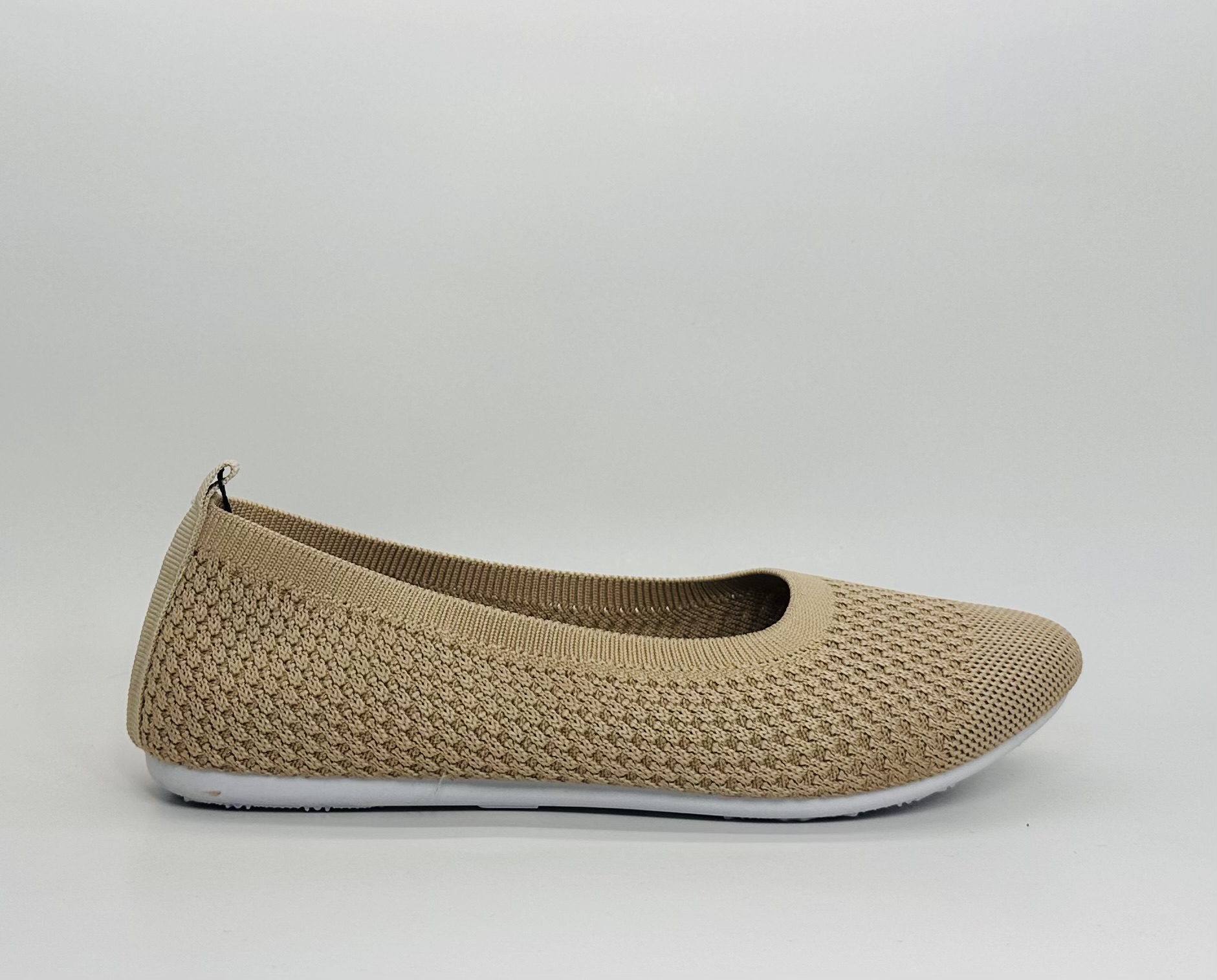 Senshoe Knit Ballet Flat - Beige, Pink, Blue, Black